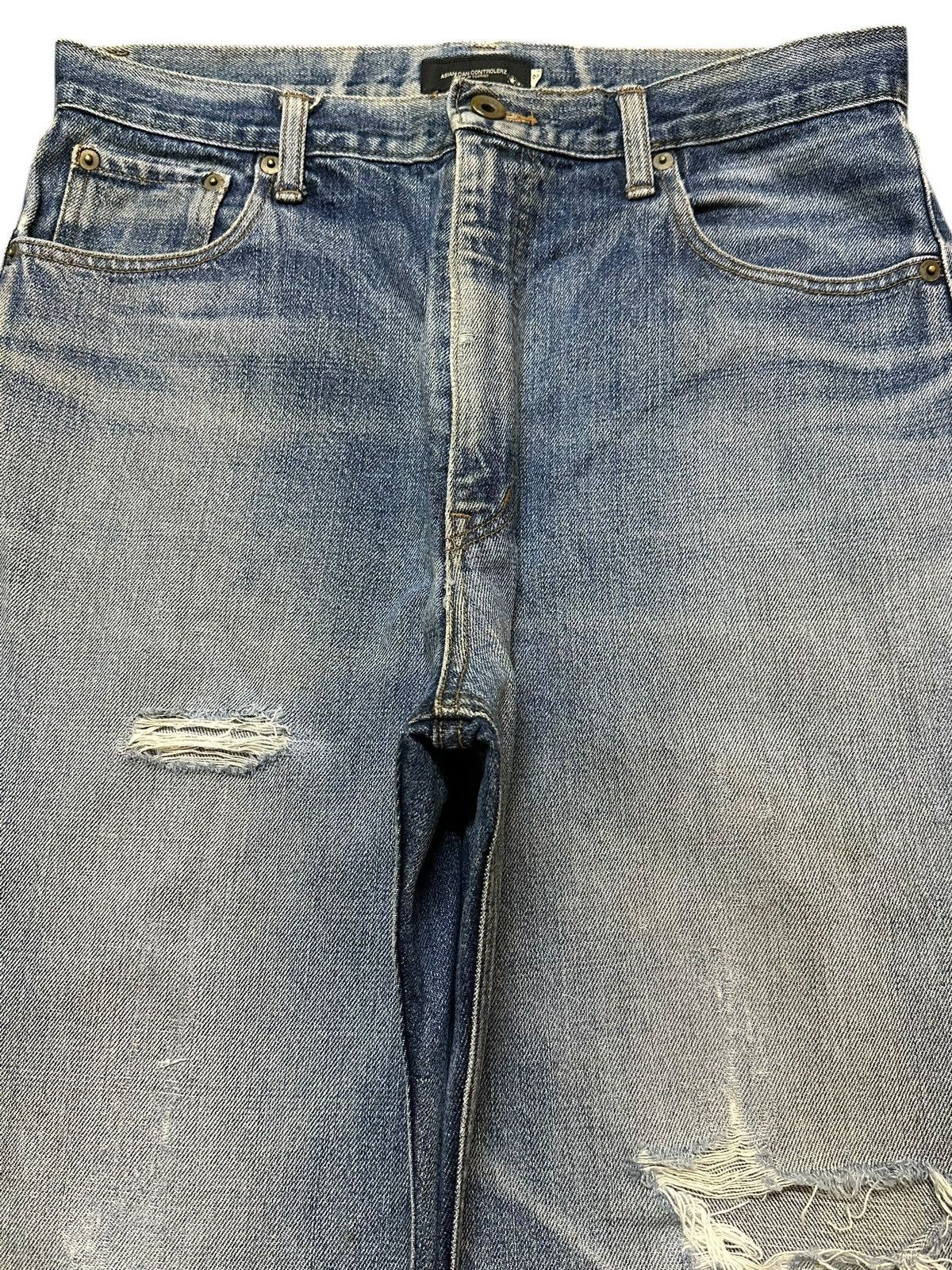 JNCO Vintage Japanese Brand Faded Wash Distressed Baggy Jeans Size US 32 / EU 48 - 3 Thumbnail