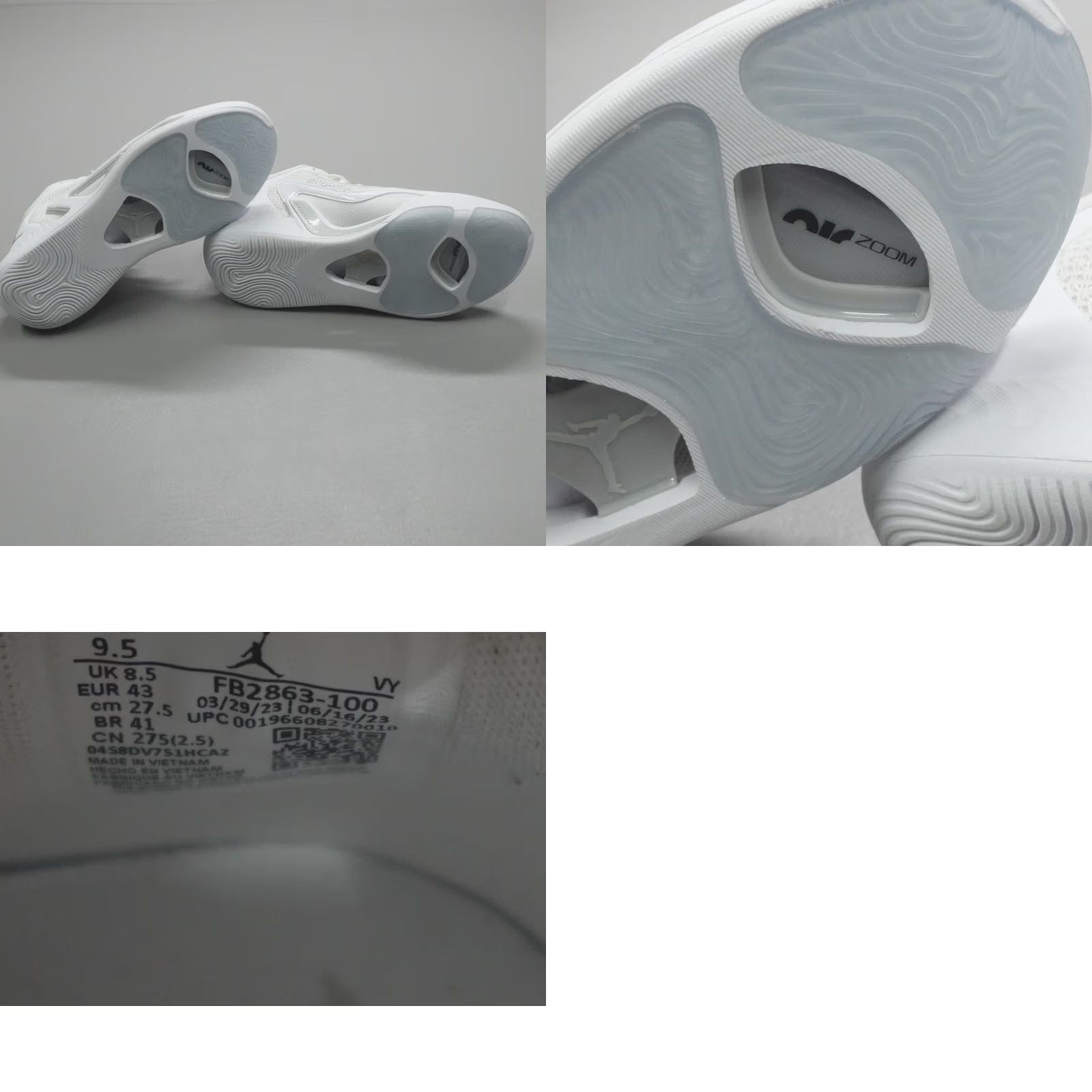 Jordan Brand Jordan Nike Jayson Tatum 1 TB Triple White Fog Grey Gray Size 9.5 FB2863 100 Size US 9 / EU 42 - 9 Thumbnail