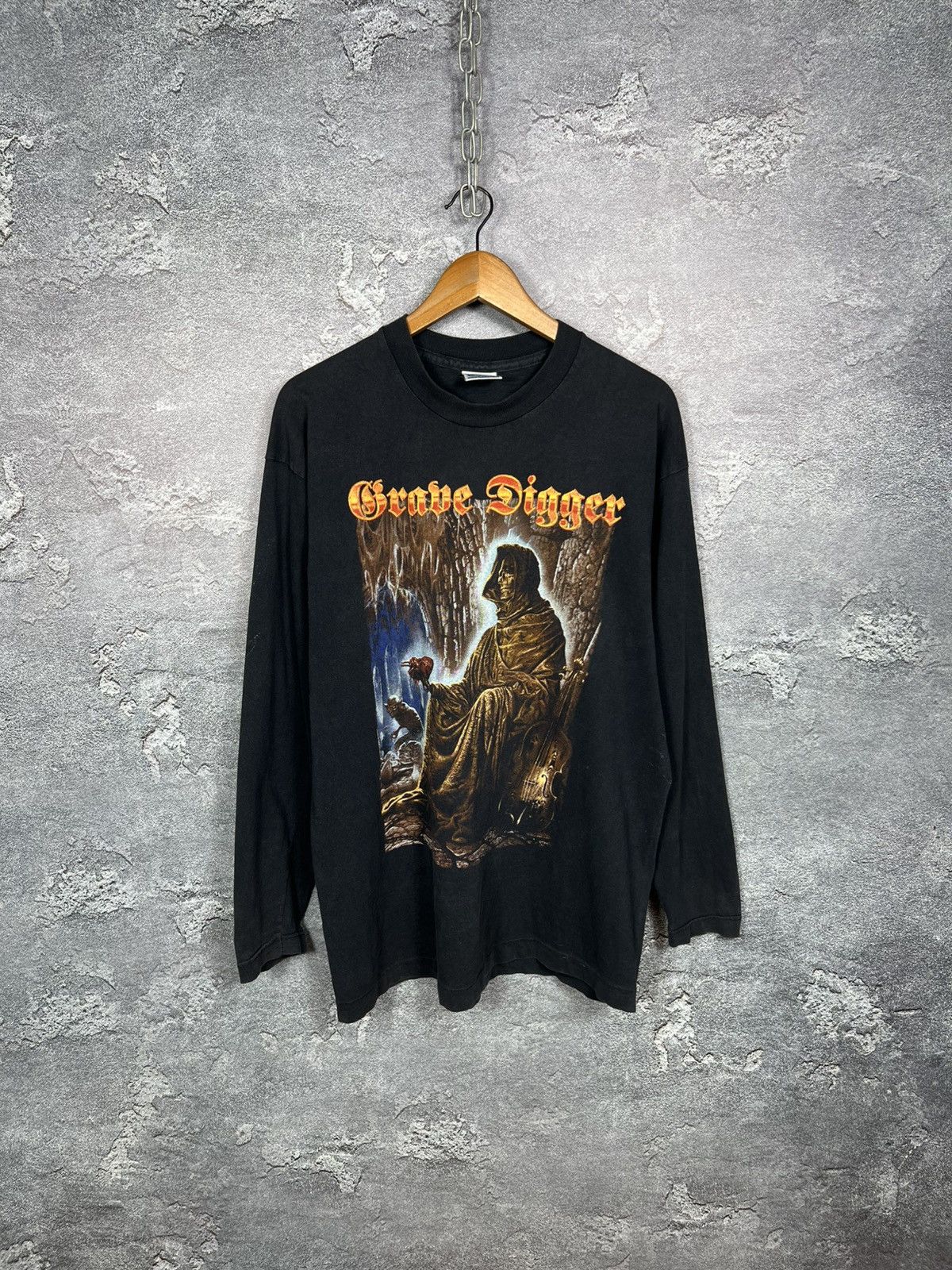 Band Tees Vintage 1995 Grave Digger Long Sleeve Heart of Darkness Size US L / EU 52-54 / 3 - 1 Thumbnail