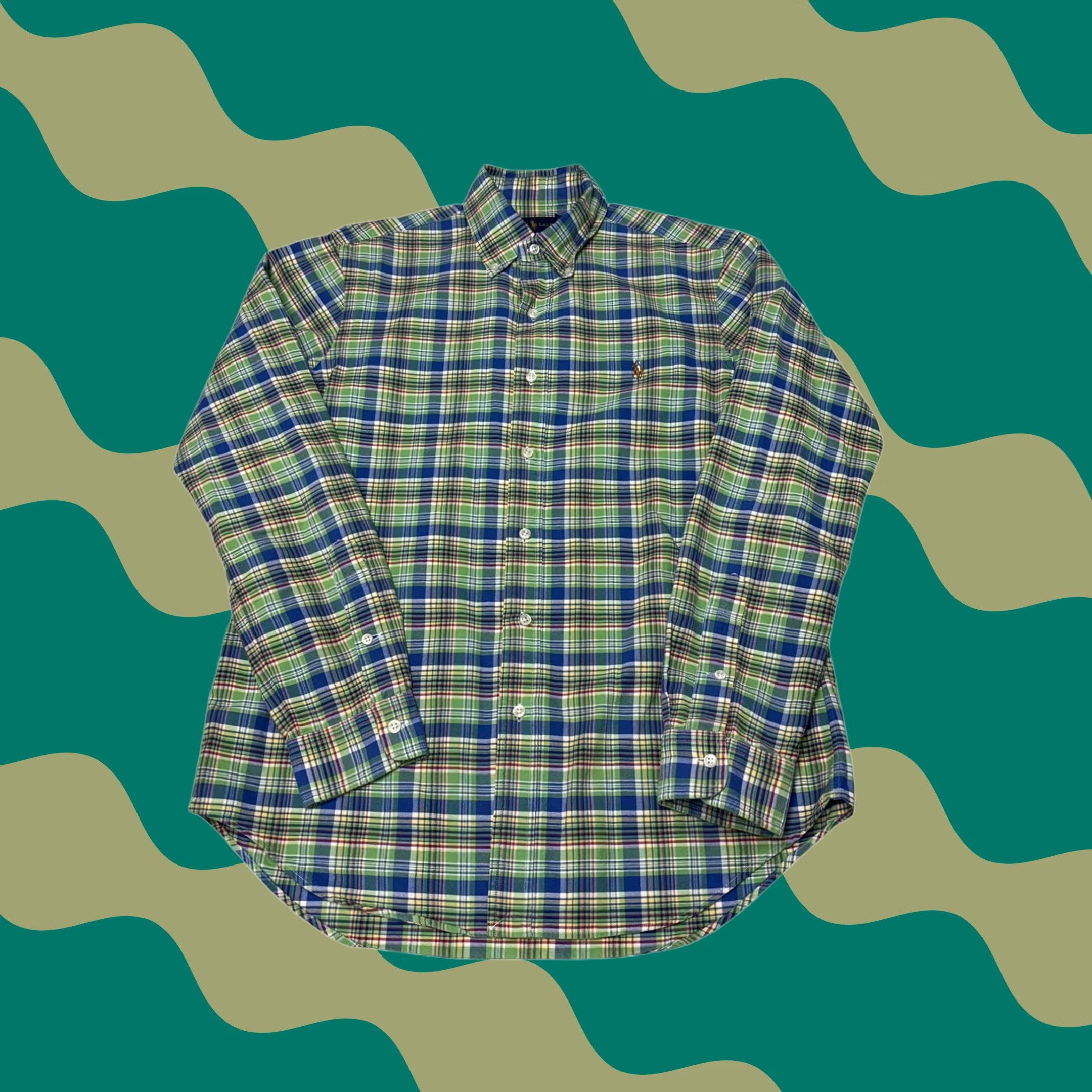 Ralph Lauren Ralph Lauren Mens Plaid Button Down Shirt Green Blue Yellow Long Sleeve Size M Size US M / EU 48-50 / 2 - 1 Thumbnail