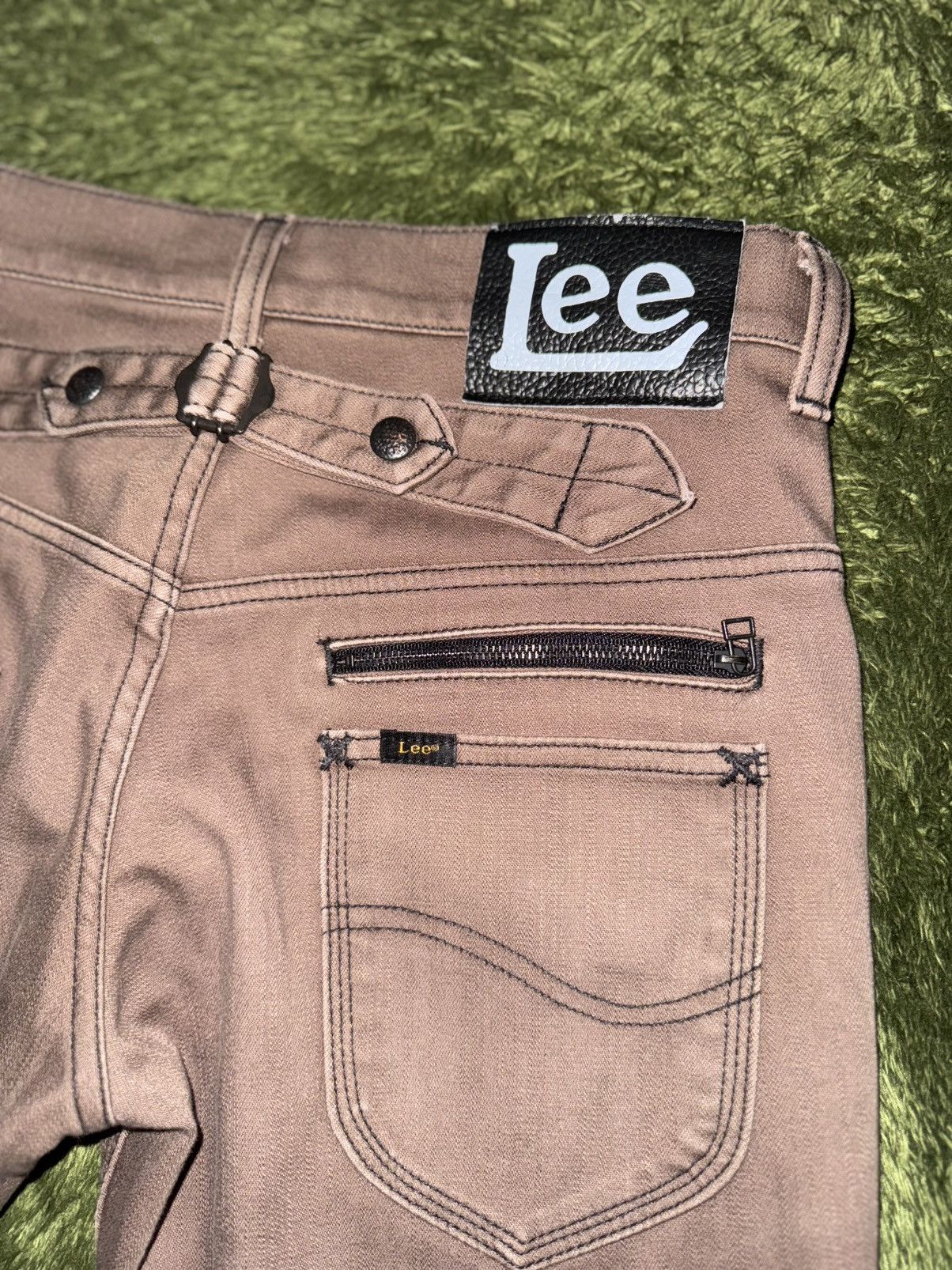 Lee [28] 00s LEE Japan Cinch-Back Cotton-Blended Pants Brown Size US 29 - 10 Thumbnail