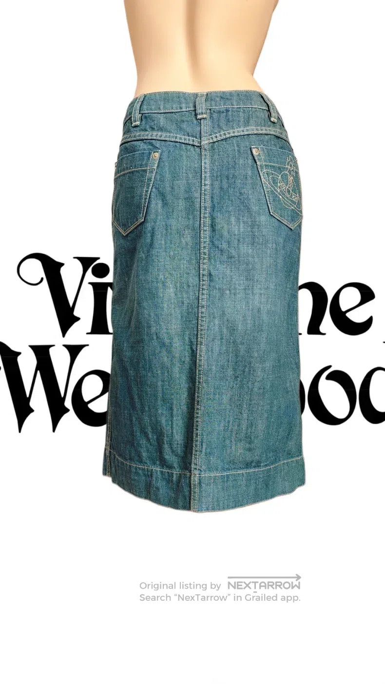 Vivienne Westwood Vivienne Westwood size 2 Denim silver button skirt Size 23" - 5 Thumbnail