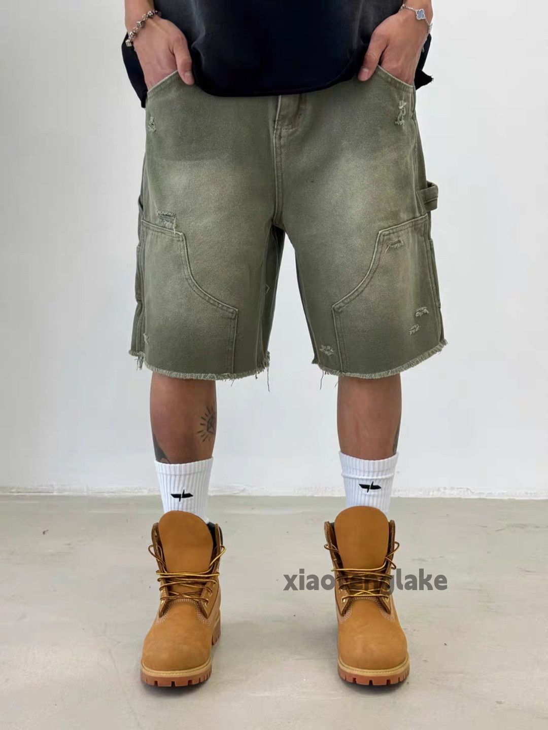 Vintage ltx vintage loose baggy ripped damaged carpenter shorts Size US 32 / EU 48 - 4 Thumbnail