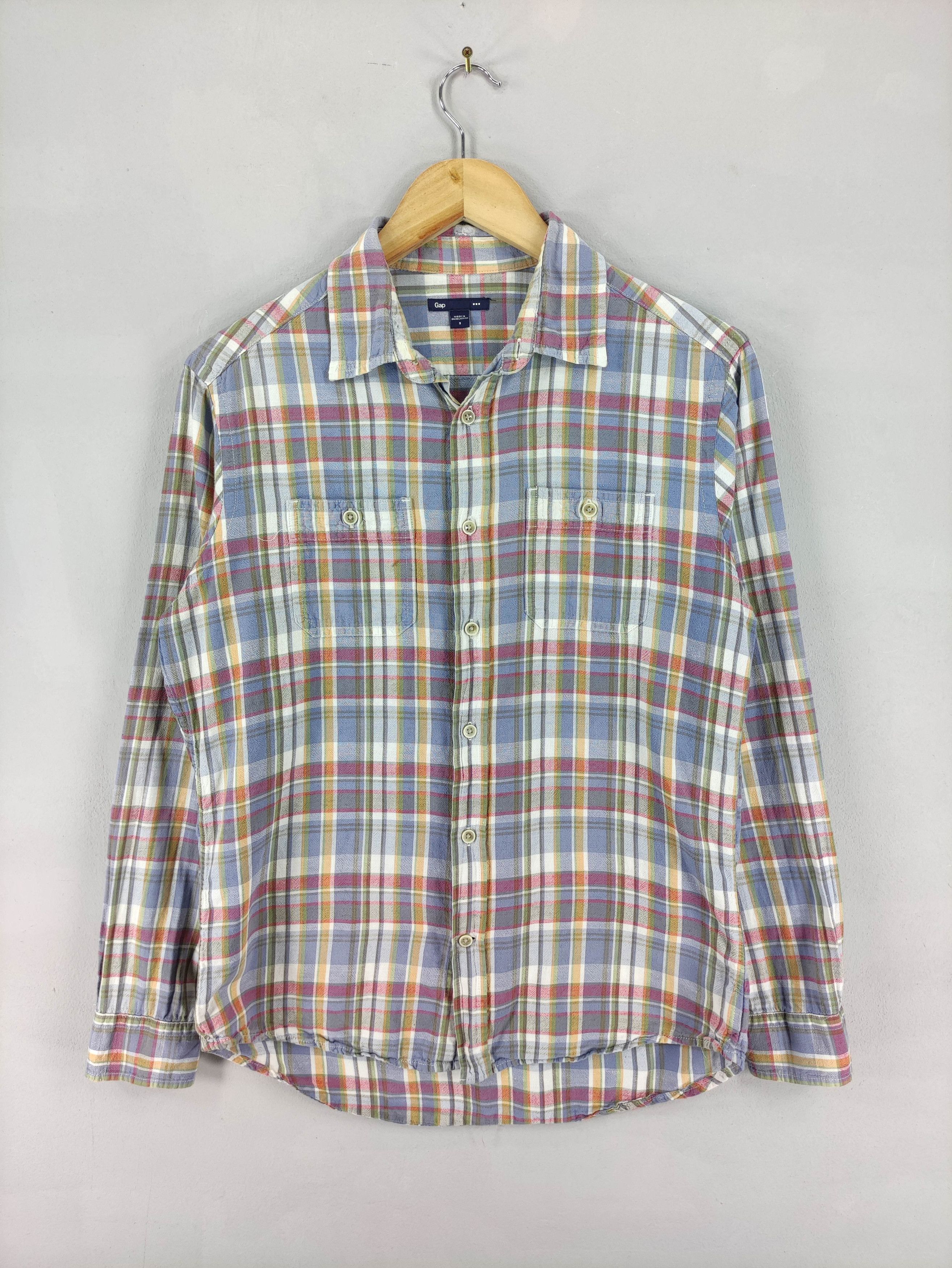 Gap Vintage Gap Flannel Shirt Button Up Checkered Long Sleeve Size S / US 4 / IT 40 - 1 Thumbnail