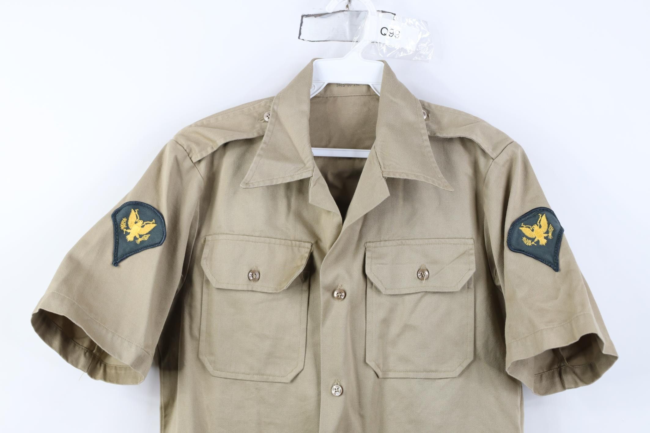 Vintage Vintage 70s Vietnam War Short Sleeve Button Shirt Khaki USA Size US S / EU 44-46 / 1 - 2 Thumbnail