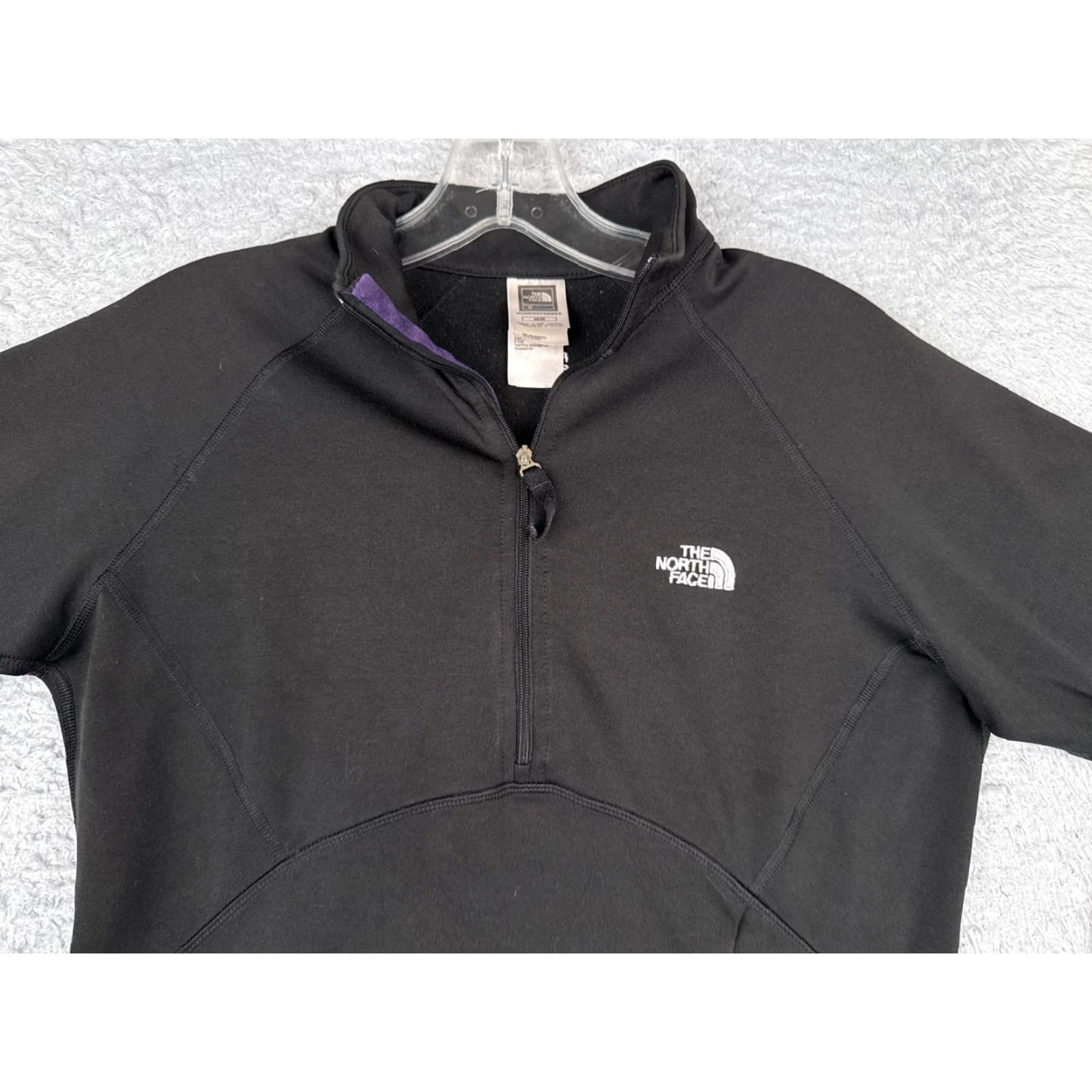 The North Face The North Face Sweatshirt Woman Medium Black Polyester 1/4 Zip Long Sleeve Logo Pullover 34 in Mens Womens Boys Girls Size M / US 6-8 / IT 42-44 - 5 Thumbnail