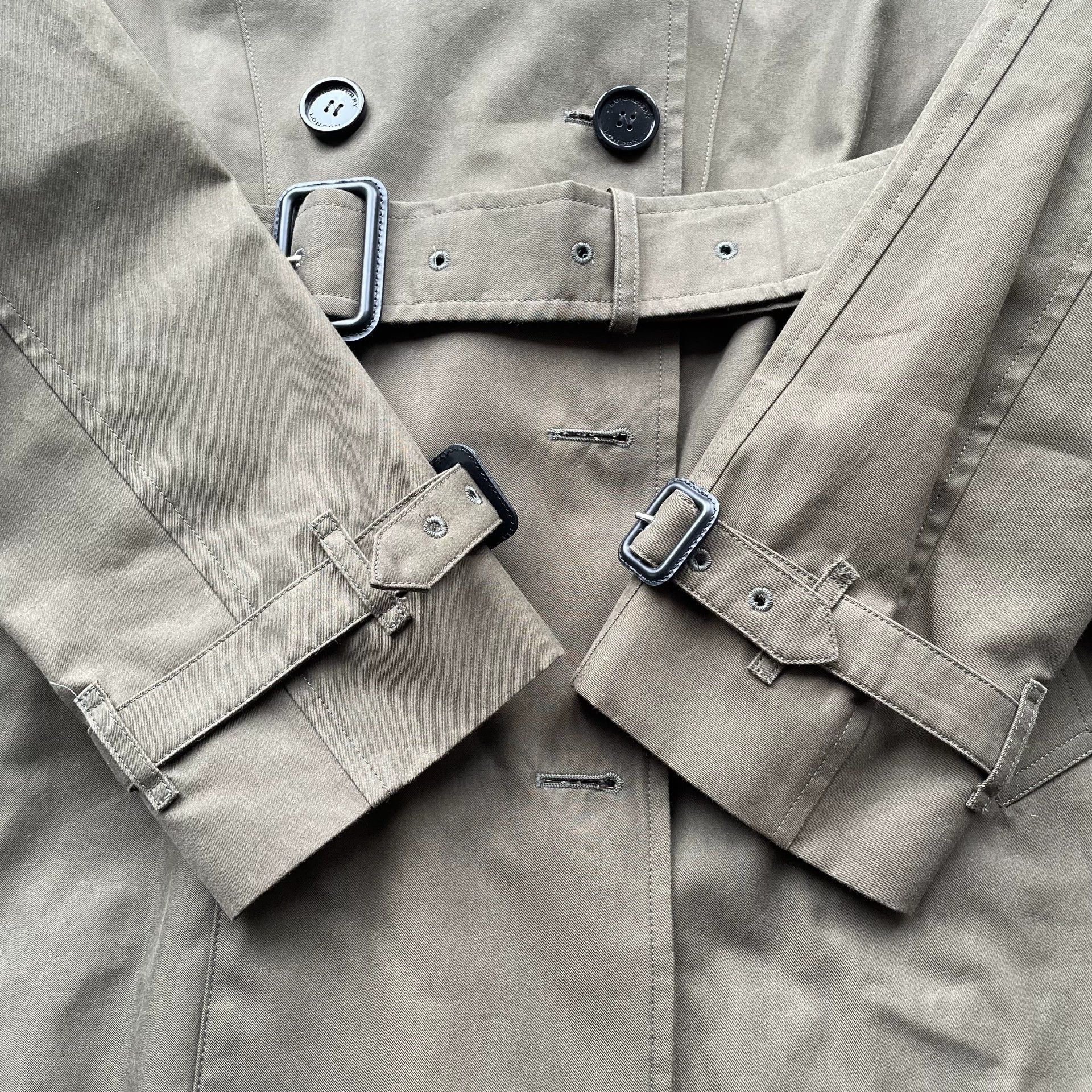 Burberry Burberry 98 New DB WB Trench Coat Wmn OliveGrn 40 Size S / US 4 / IT 40 - 4 Thumbnail