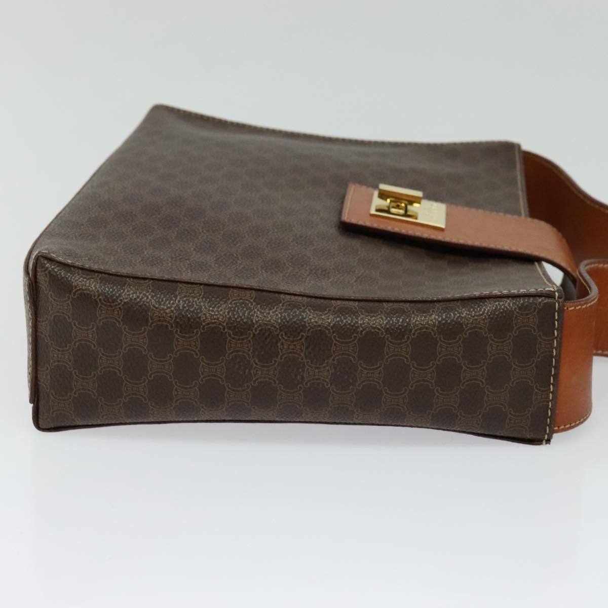 Celine CELINE Macadam Canvas Shoulder Bag Pvc Leather Brown Gold Size ONE SIZE - 5 Thumbnail