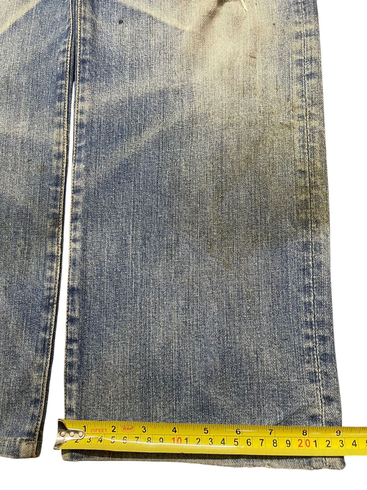 JNCO Vintage Japanese Brand Mud Faded Wash Style Baggy Jeans Size US 31 - 16 Thumbnail