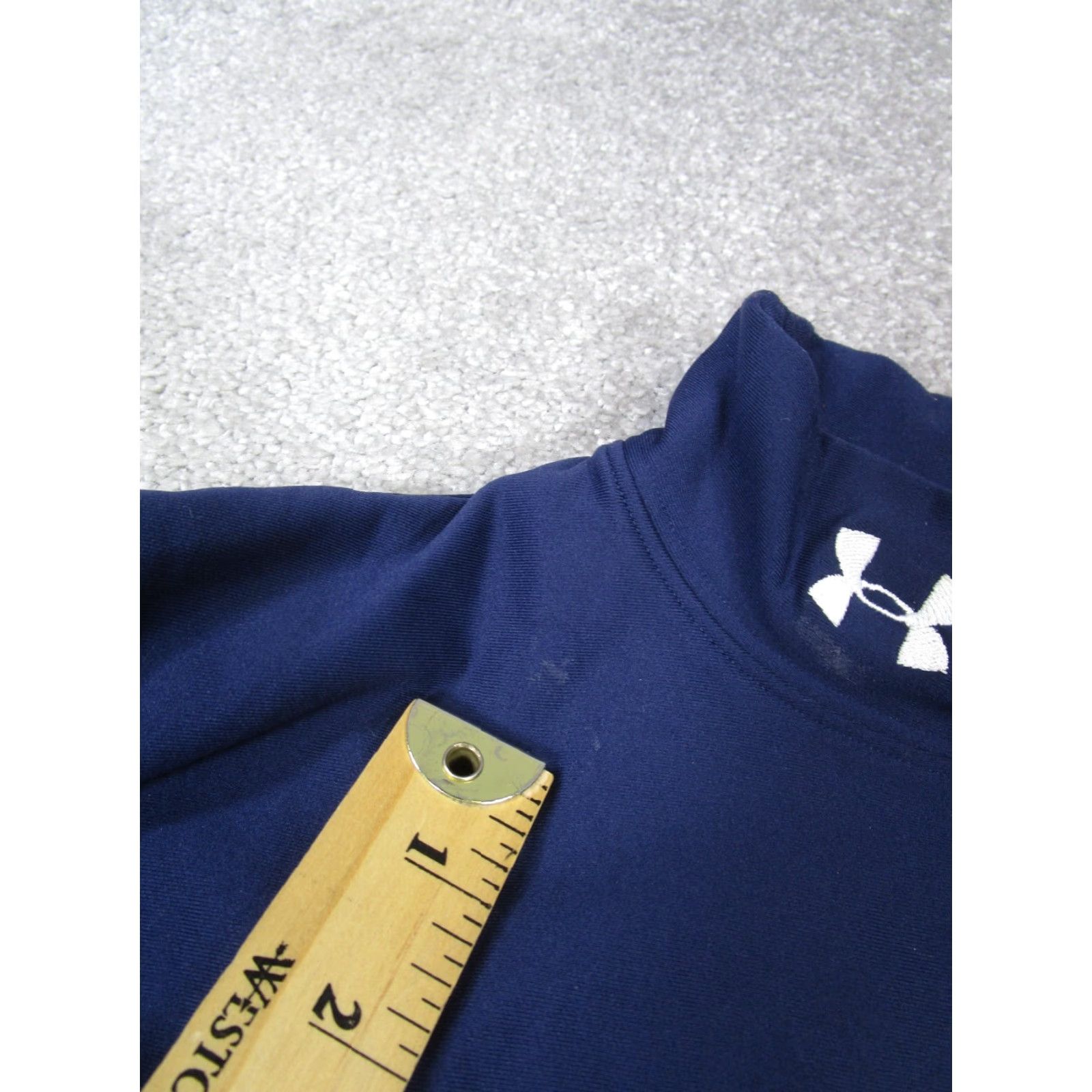 Under Armour VINTAGE Under Armour Shirt Mens Small Blue ColdGear Pullover Mock Neck Activewear Basketball Gym - 90s Theme Mens Size US S / EU 44-46 / 1 - 6 Thumbnail