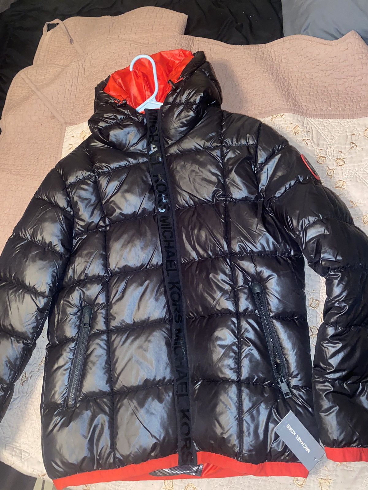 Image of Michael Kors Big Mk Puffer in Black, Men's (Size Small)