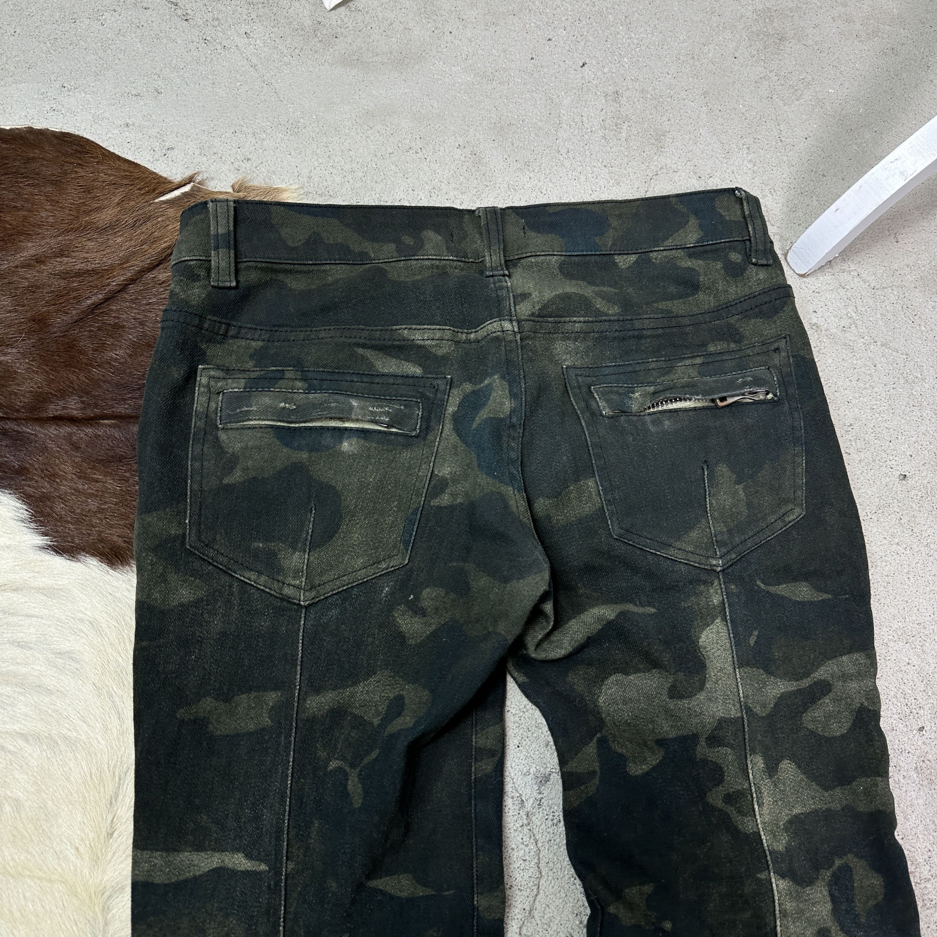 Balmain Vintage Gorpcore Camo Biker Balmain Pants Y2K Size 26" / US 2 / IT 38 - 7 Thumbnail