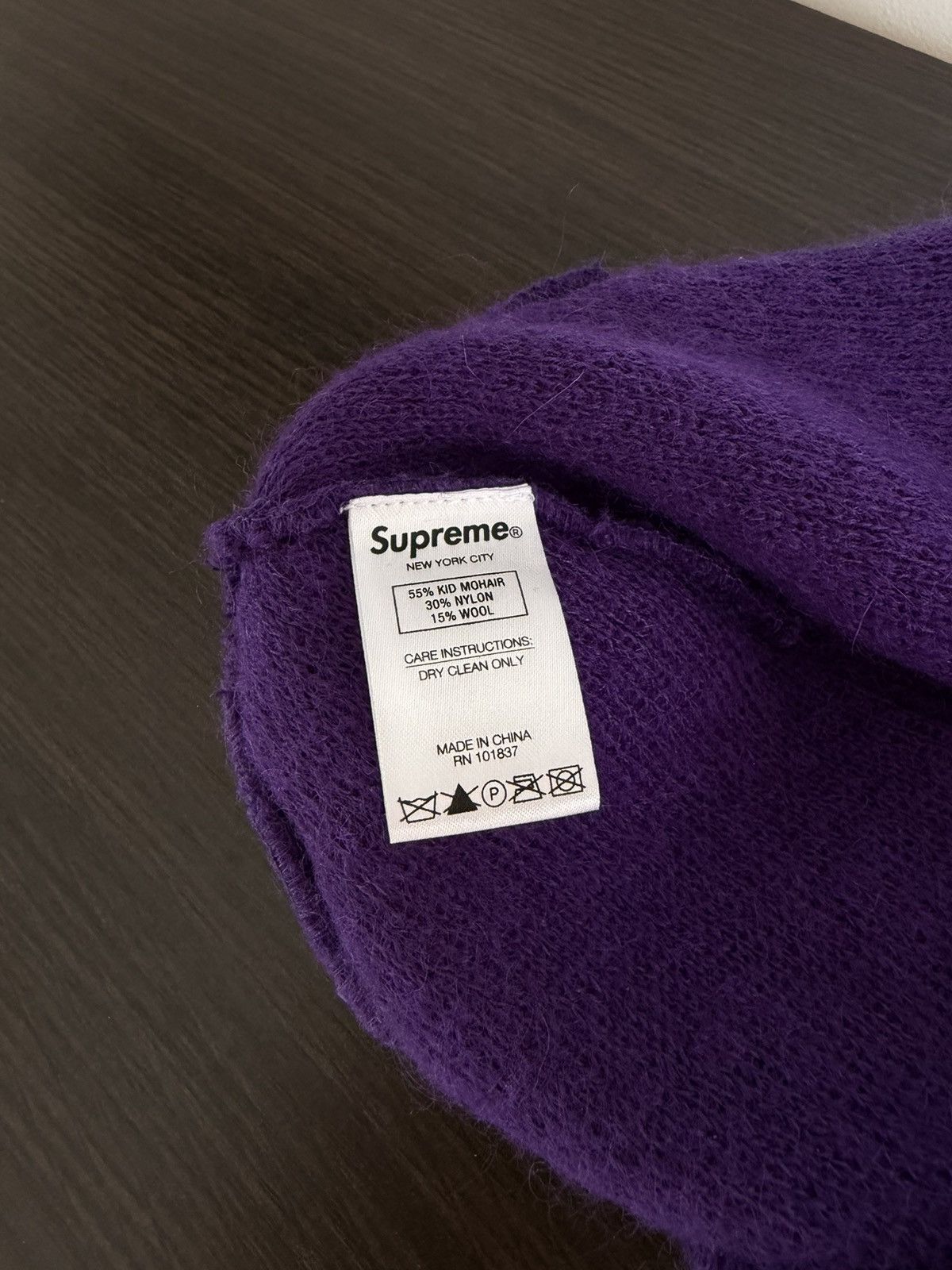 Supreme Supreme mohair wool beanie FW18 purple hat Size ONE SIZE - 7 Thumbnail