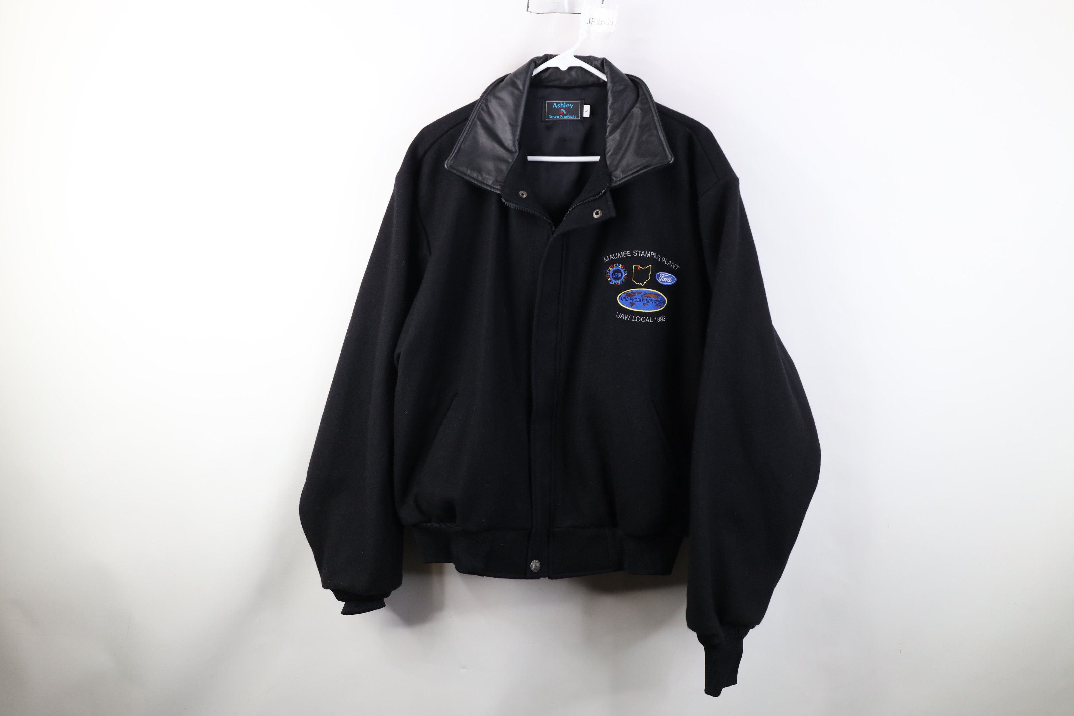 Vintage Vintage 90s Stamping Plant Wool Leather Varsity Jacket USA Size US L / EU 52-54 / 3 - 1 Thumbnail