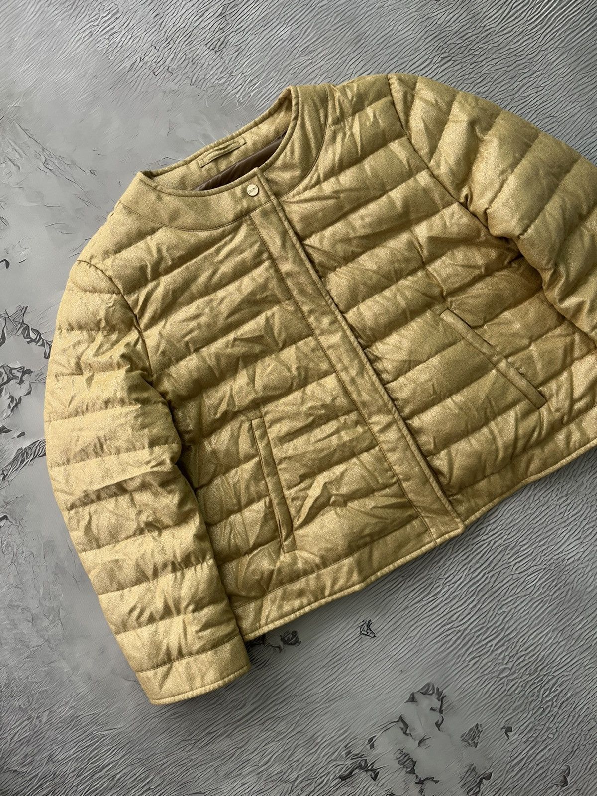 Herno HERNO Lurex Quilted Down Jacket Size: 42 Size L / US 10 / IT 46 - 2 Thumbnail