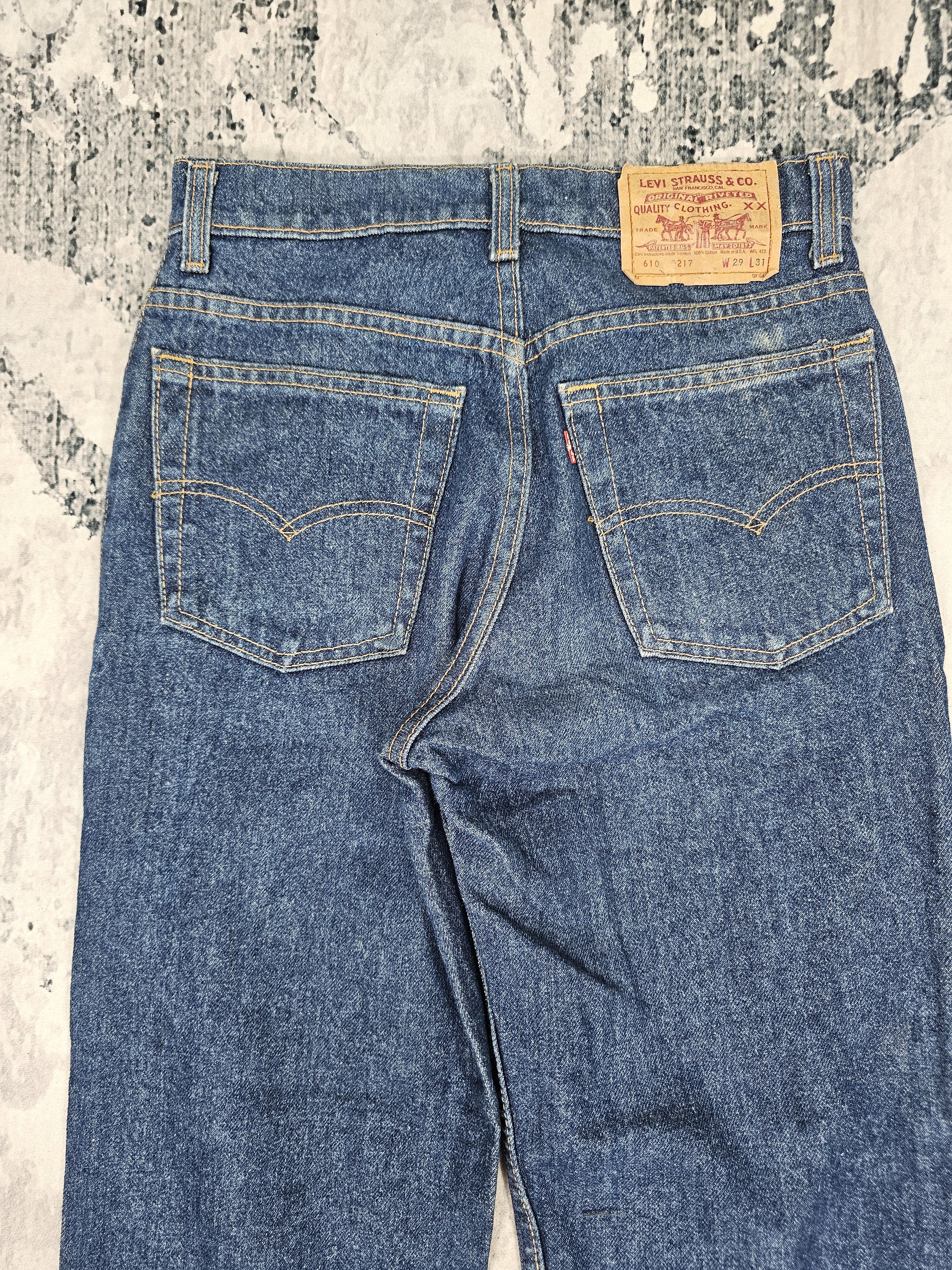 Levi's Vintage Clothing Vtg LEVIS 610 Bleached High Rise Jeans Made In USA L0555 Size 27" / US 4 / IT 40 - 8 Thumbnail