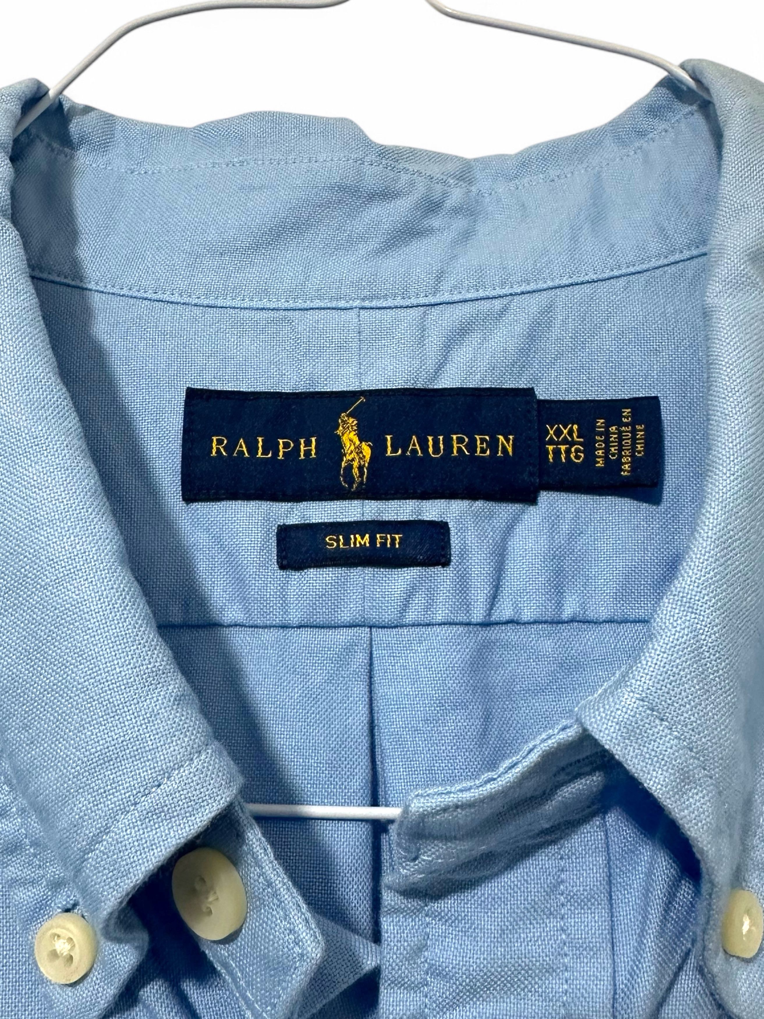 Polo Ralph Lauren Polo Ralph Laurent Baby Blue Oxford Long Sleeve Shirt Size US XXL / EU 58 / 5 - 3 Thumbnail