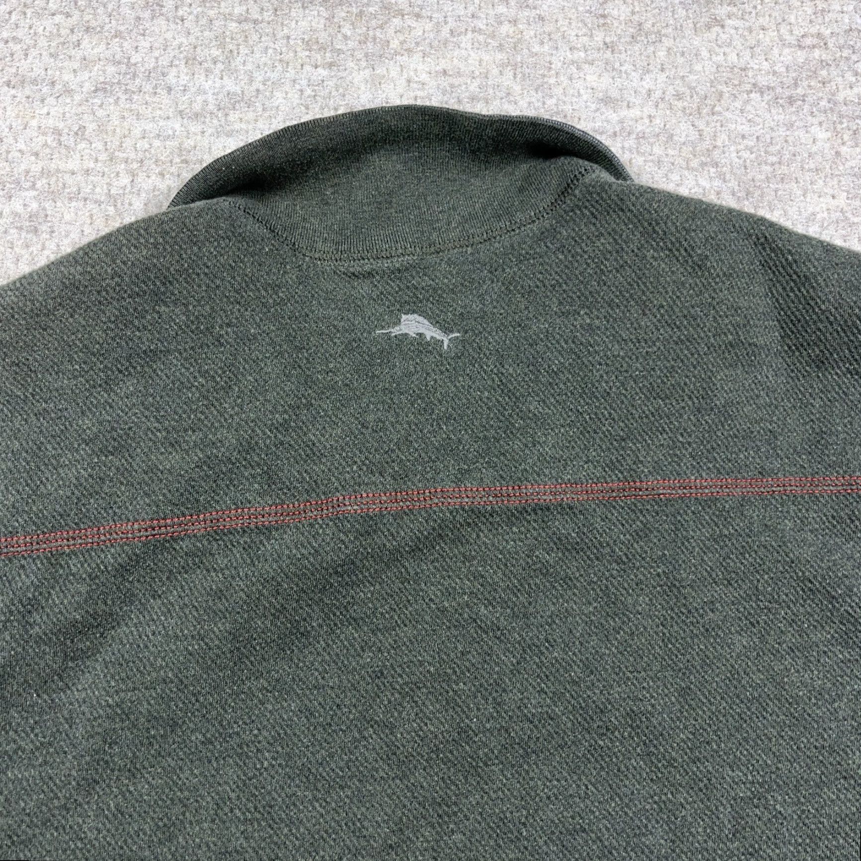 Tommy Bahama Tommy Bahama Sweater Men Large Green Pullover Quarter Zip Reversible Sweatshirt Size US L / EU 52-54 / 3 - 6 Thumbnail