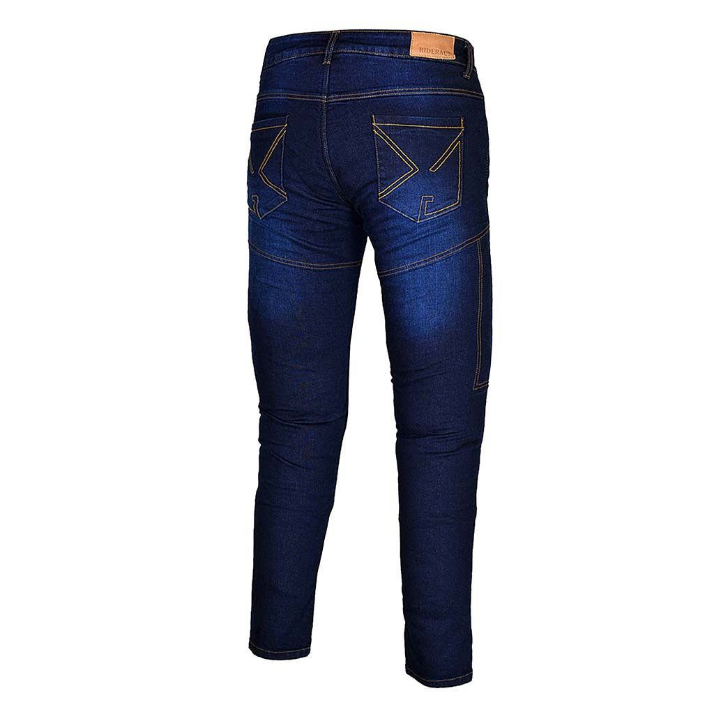 Jean RIDERACT® Men's Reinforced Motorcycle Riding Jeans Dark Blue Size US 32 / EU 48 - 2 Thumbnail