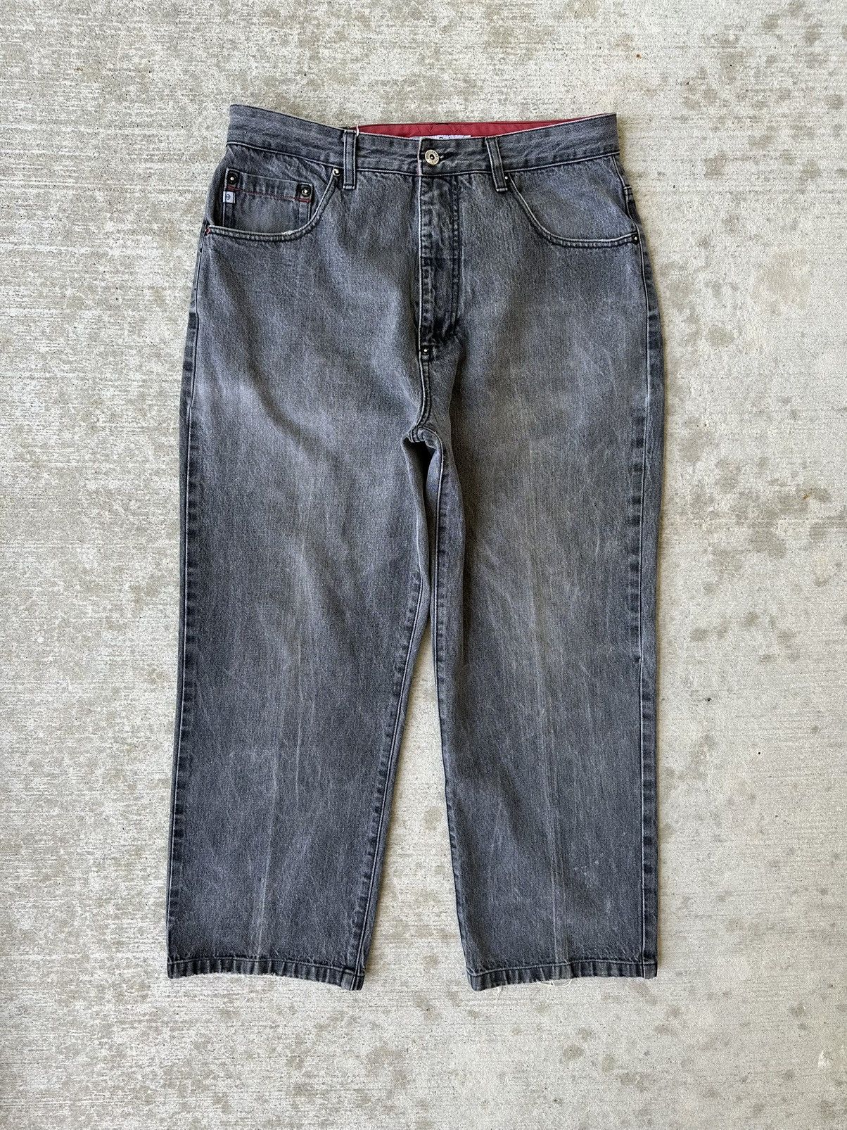 Indigo Vintage Baggy Faded Denim Jeans Size US 36 / EU 52 - 2 Thumbnail
