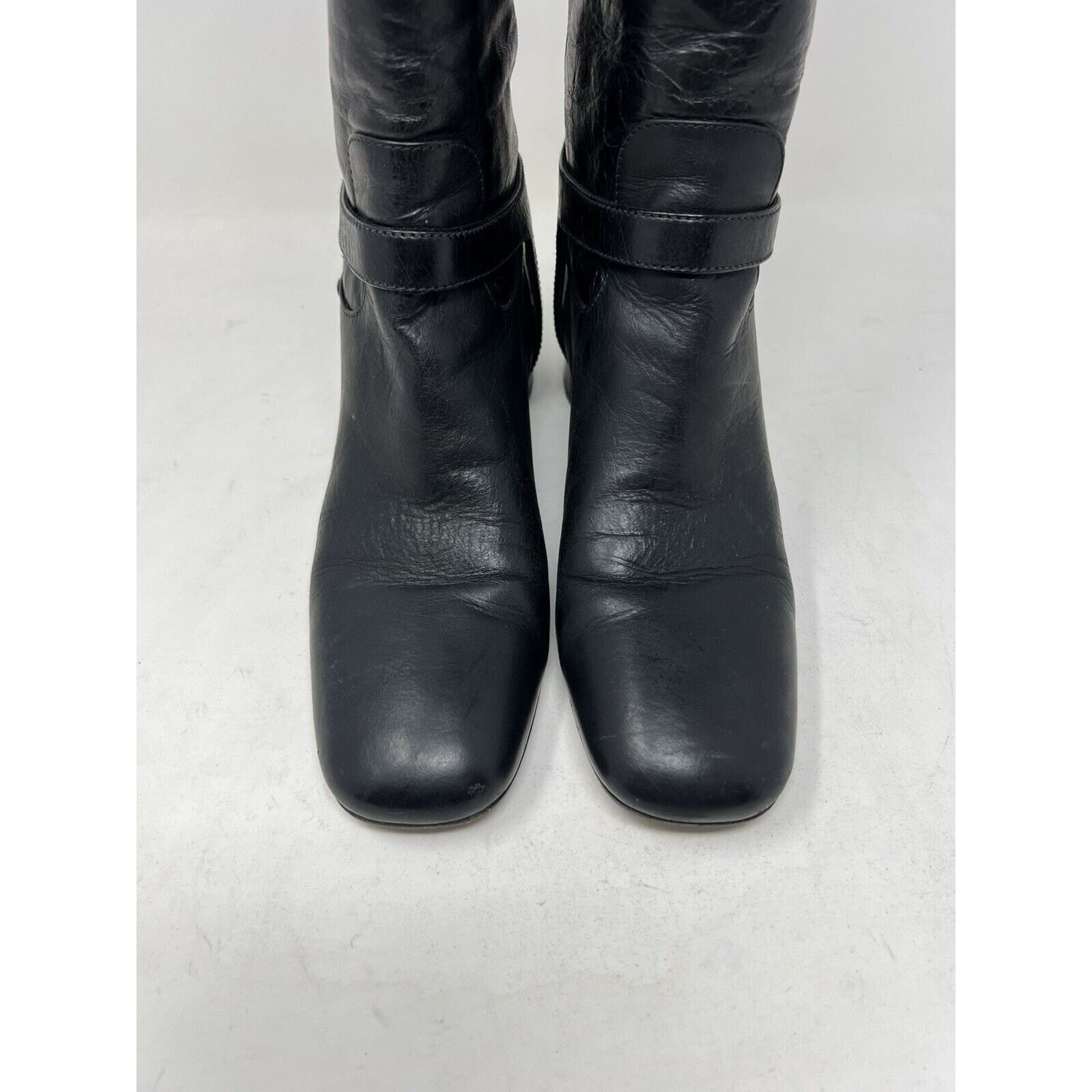Prada PRADA CAVALIERE Black 2011 Knee High Harness SHOES BOOTS 39 Size US 8 / IT 38 - 6 Thumbnail
