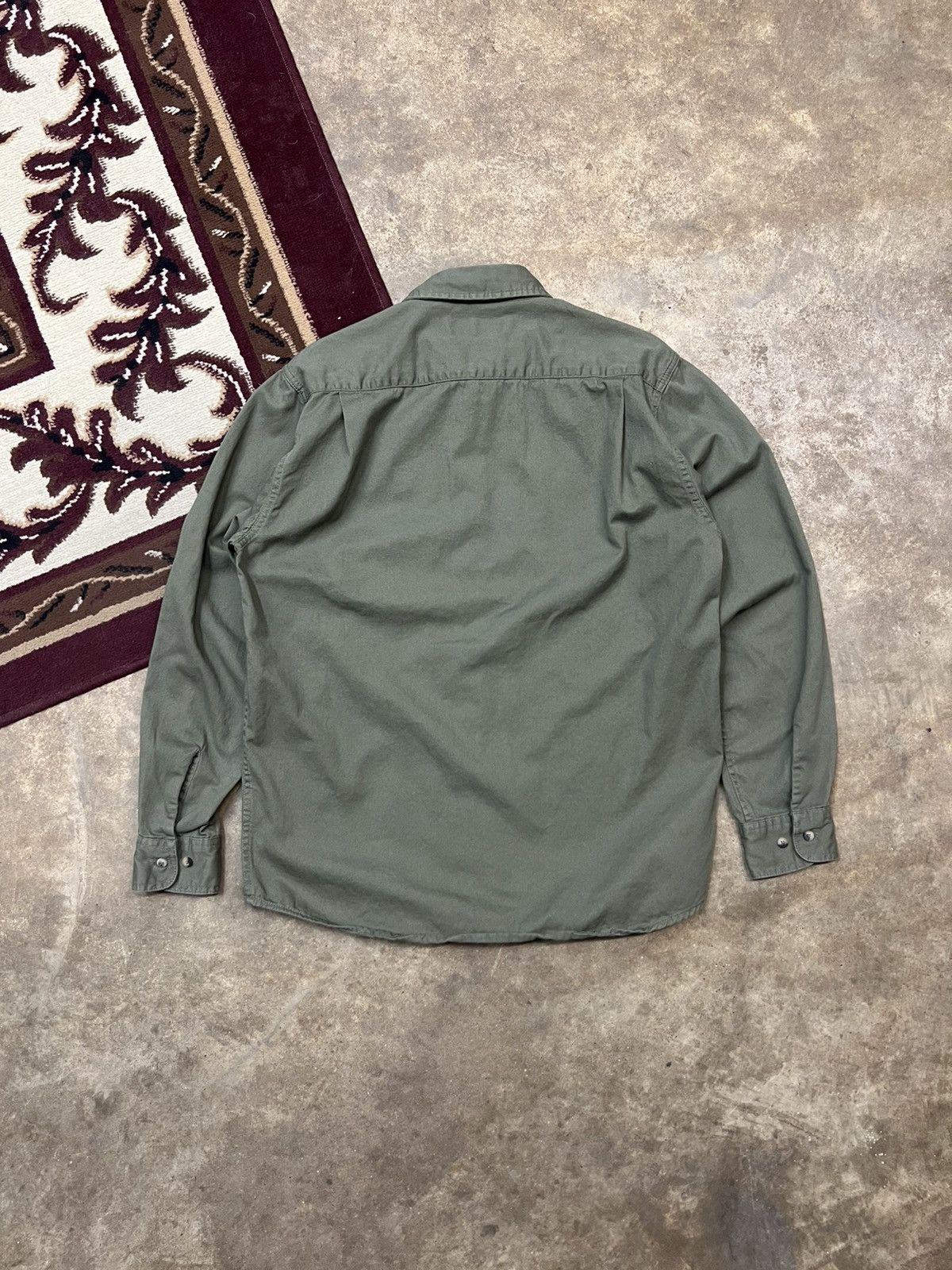 Vintage × Wrangler Y2K Wrangler Army Green Button Up Shirt Size US M / EU 48-50 / 2 - 4 Thumbnail
