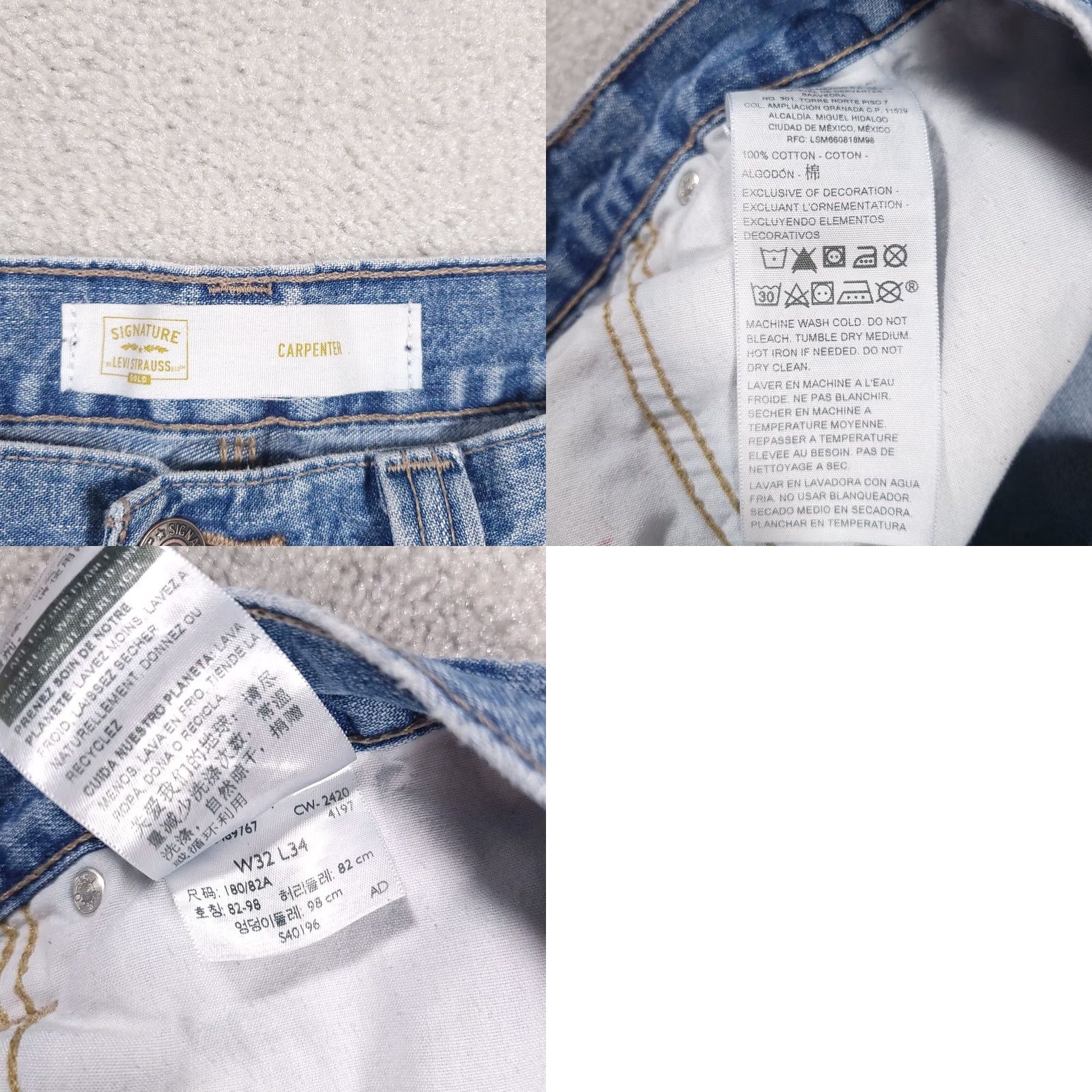 Vintage VINTAGE Signature Levi Strauss Gold Carpenter Jeans Mens 32X34 Denim Straight Workwear Size US 32 / EU 48 - 11 Thumbnail
