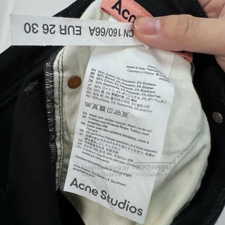 Acne Studios Acne Studios Black Leather Patch Denim Long Pants Size 26" / US 2 / IT 38 - 7 Thumbnail