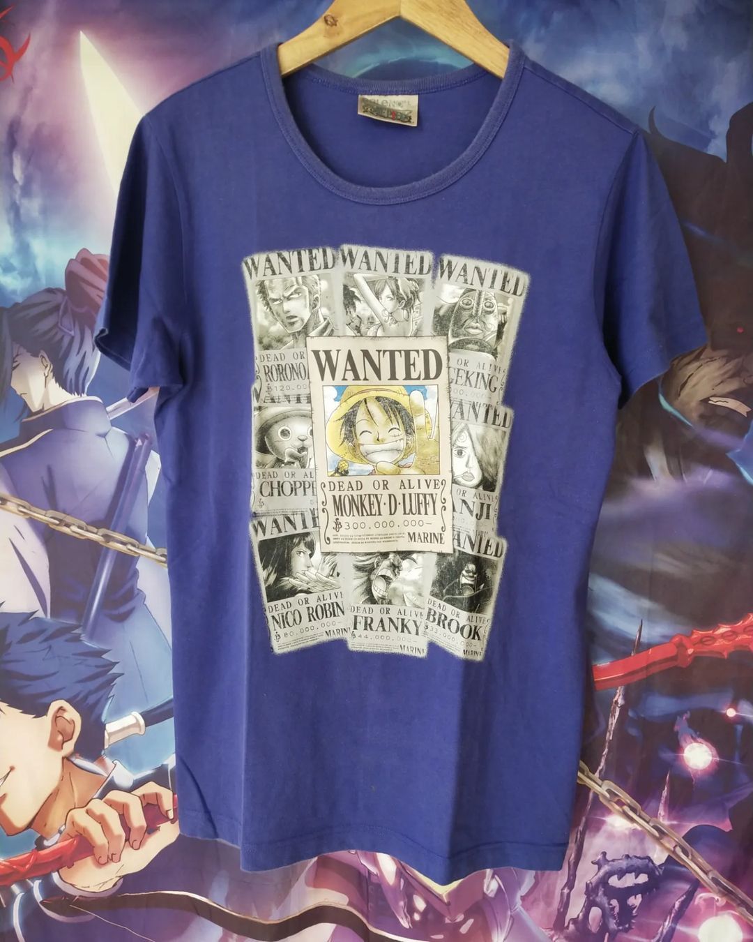Anime × Japanese Brand One Piece Wanted Dead or Alive Big Print Anime Tees Size US L / EU 52-54 / 3 - 1 Thumbnail