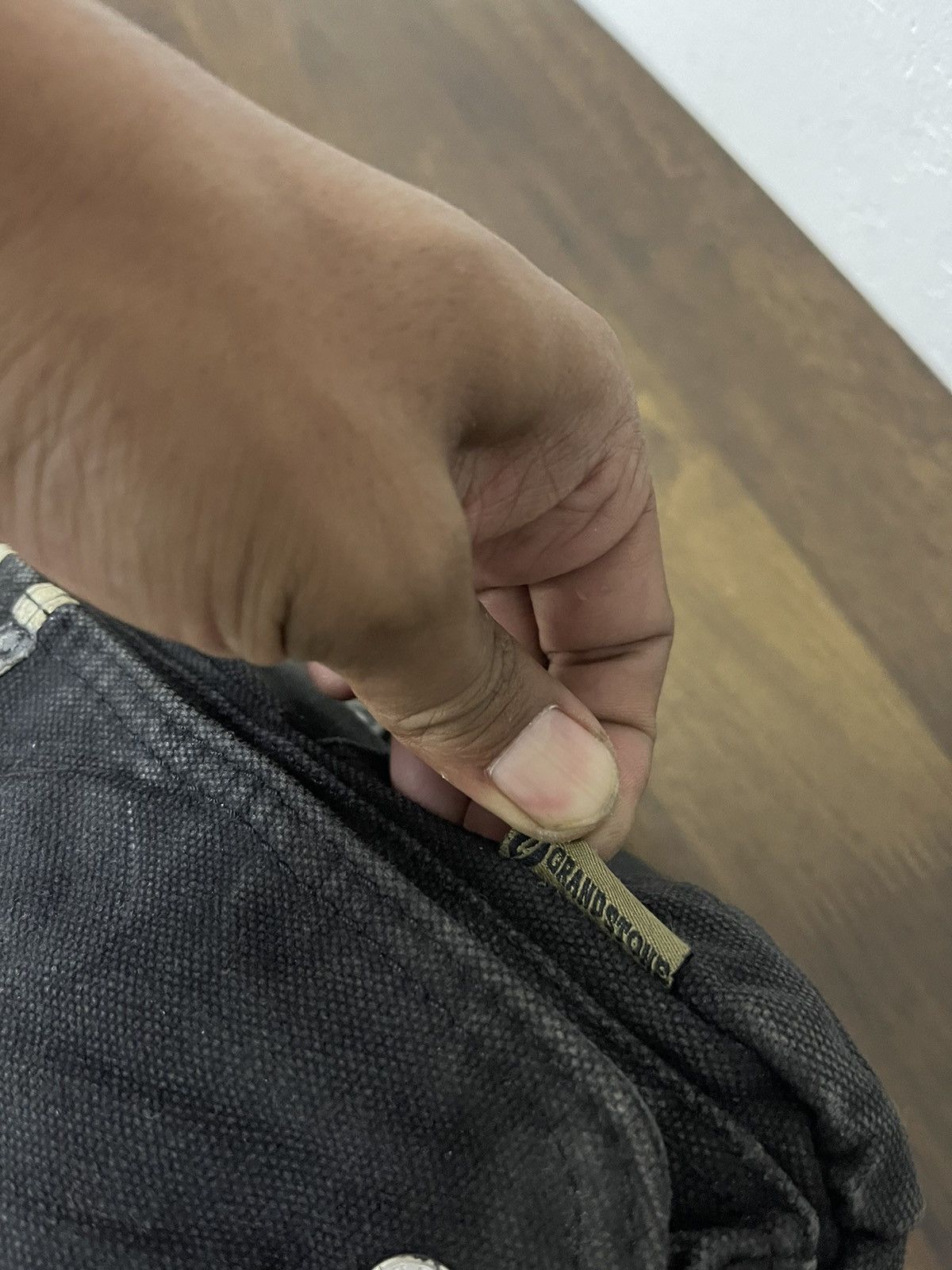 Japanese Brand Grand Stone Black Dyed Multi Compartment Utilities bag Size ONE SIZE - 8 Thumbnail