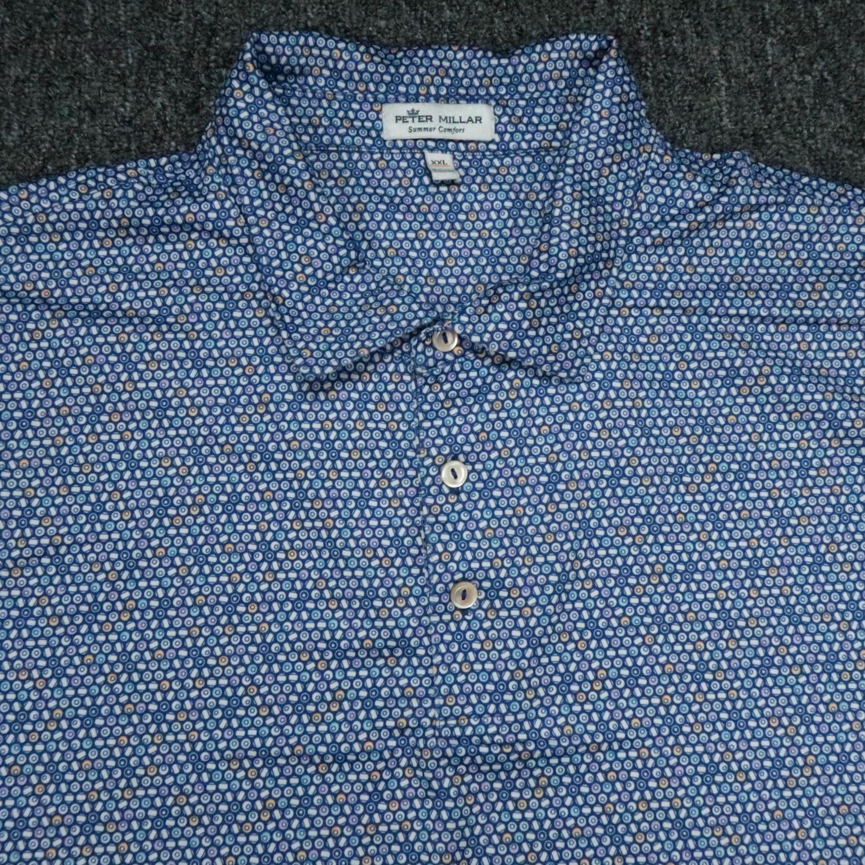 Peter Millar Peter Millar Polo Shirt Mens XXL Blue Golf Summer Comfort Billiards Troon North Size US XXL / EU 58 / 5 - 2 Thumbnail