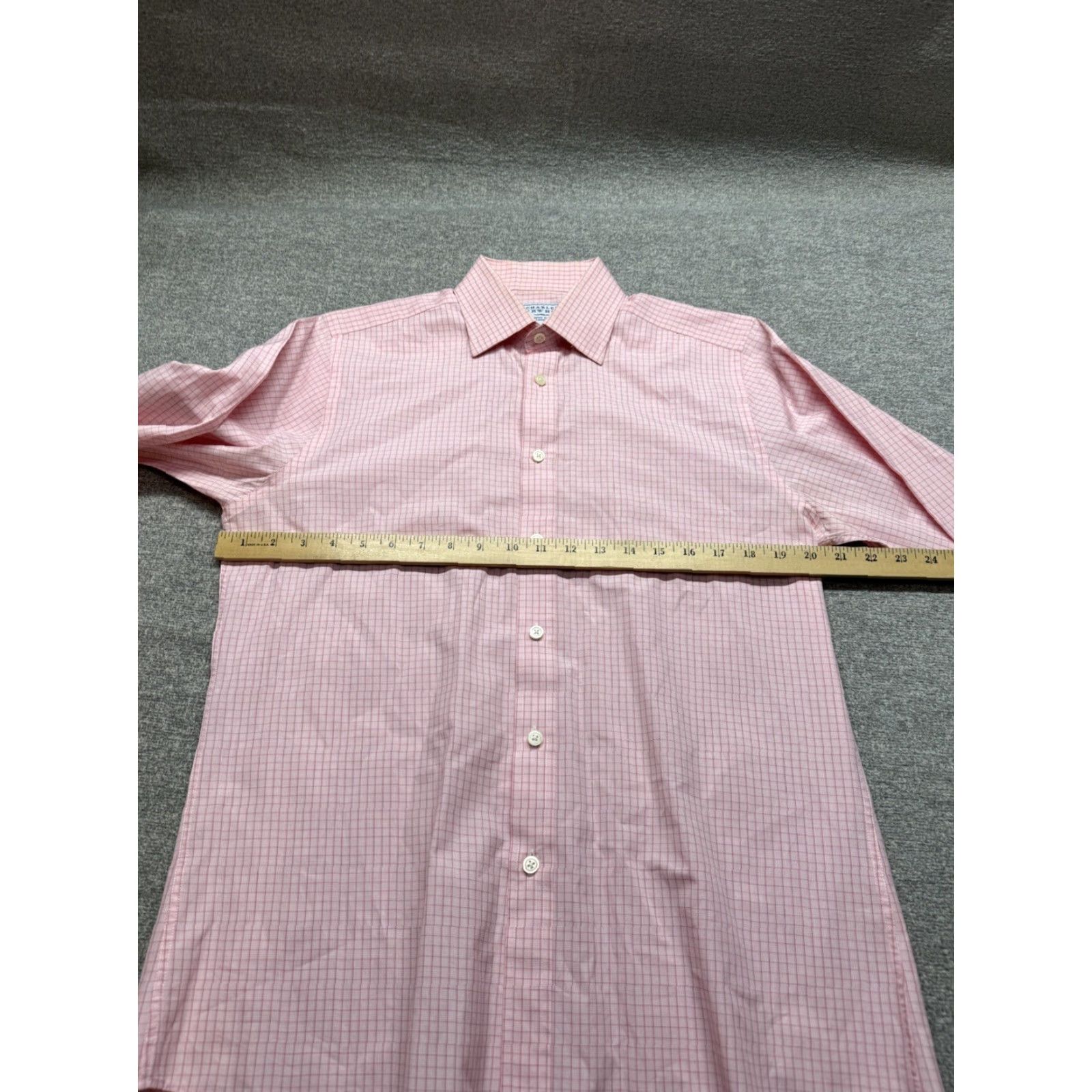 Charles Tyrwhitt Charles Tyrwhitt Shirt Slim 15.5 33 Pink Striped Button-Up London Men's Shirt Long Sleeve Collared Non-Iron 100% Cotton Slim Fit Size US L / EU 52-54 / 3 - 5 Thumbnail