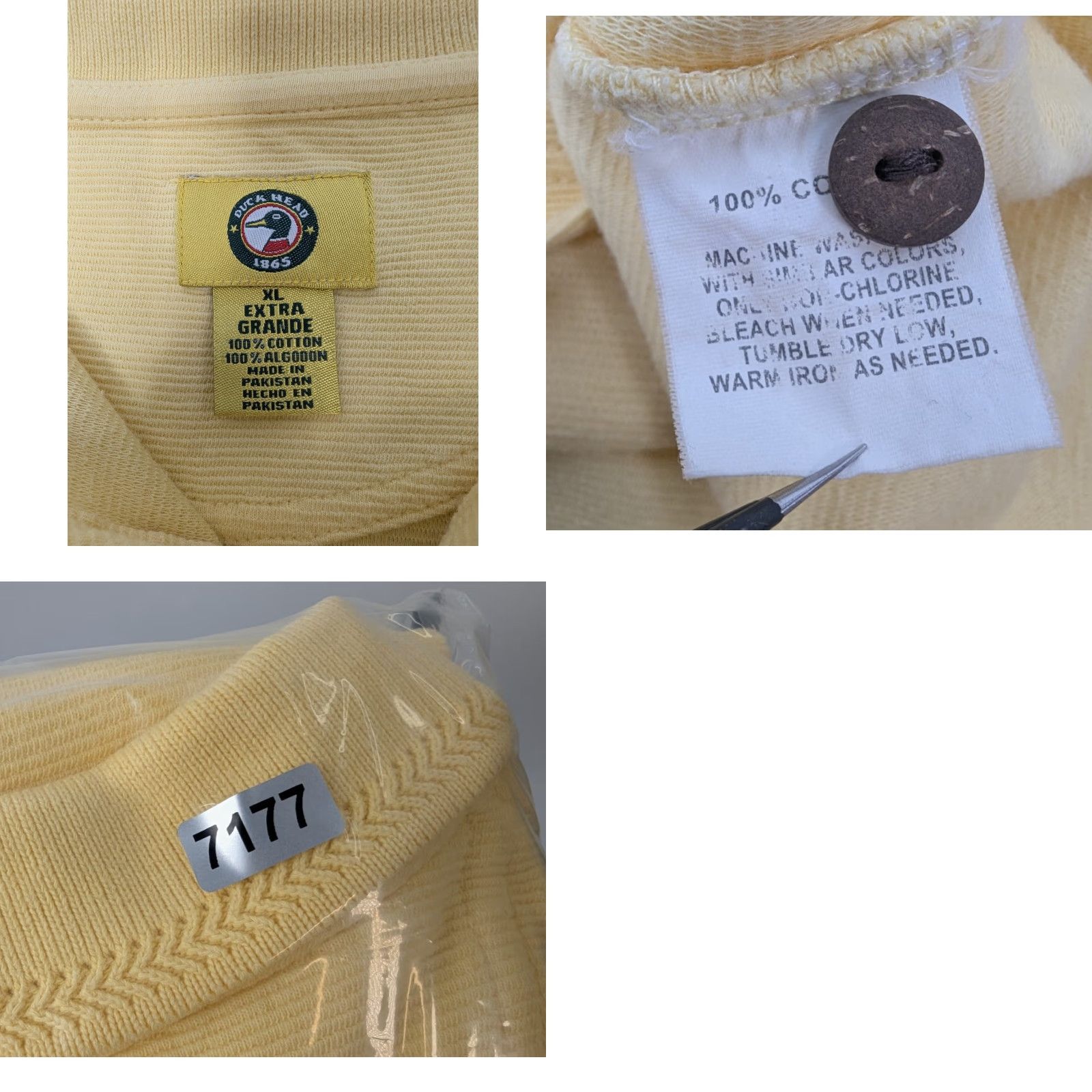 Vintage VINTAGE Duck Head Polo Shirt Men XL Yellow Short Sleeve Collared Knit 100% Cotton 90s Classic Preppy Designer Golf Casual Mens Size US XL / EU 56 / 4 - 8 Thumbnail