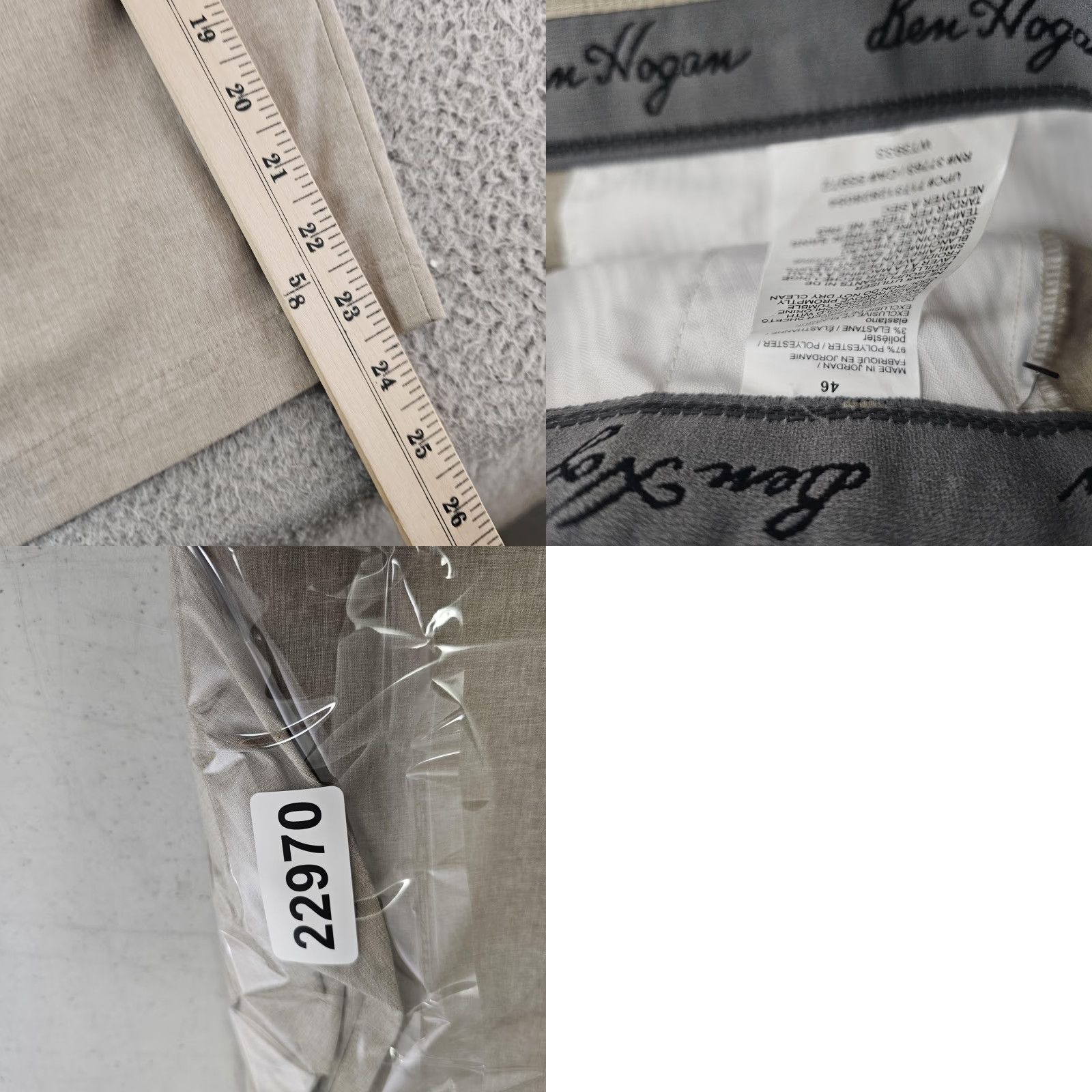 Hogan Ben Hogan Shorts Mens 46 Khaki Heather Performance Golf Classic Flat Front New Size US 30 / EU 46 - 8 Thumbnail