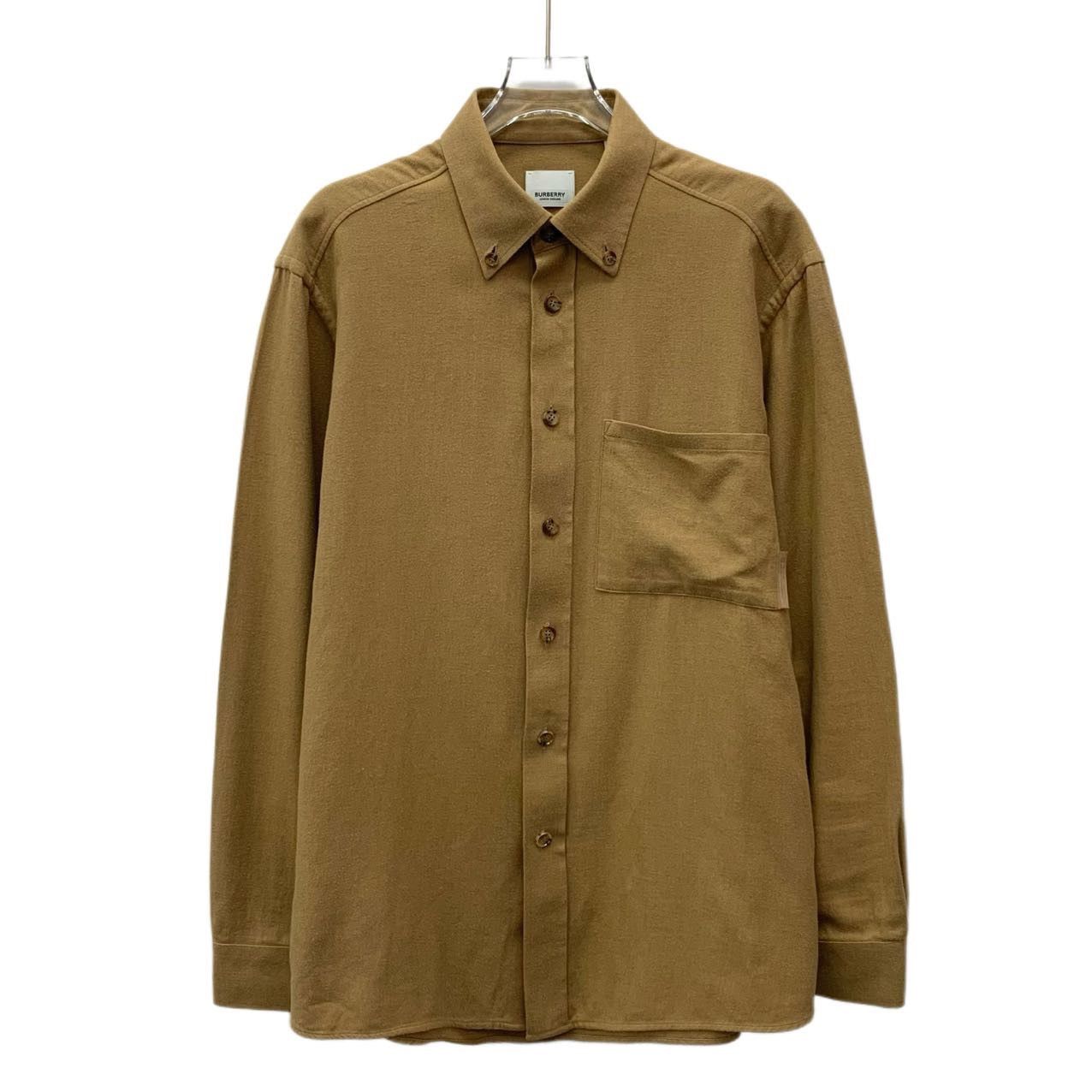 Burberry Burberry Brown Cotton Lapel Single Breasted Shirt Size US M / EU 48-50 / 2 - 1 Thumbnail