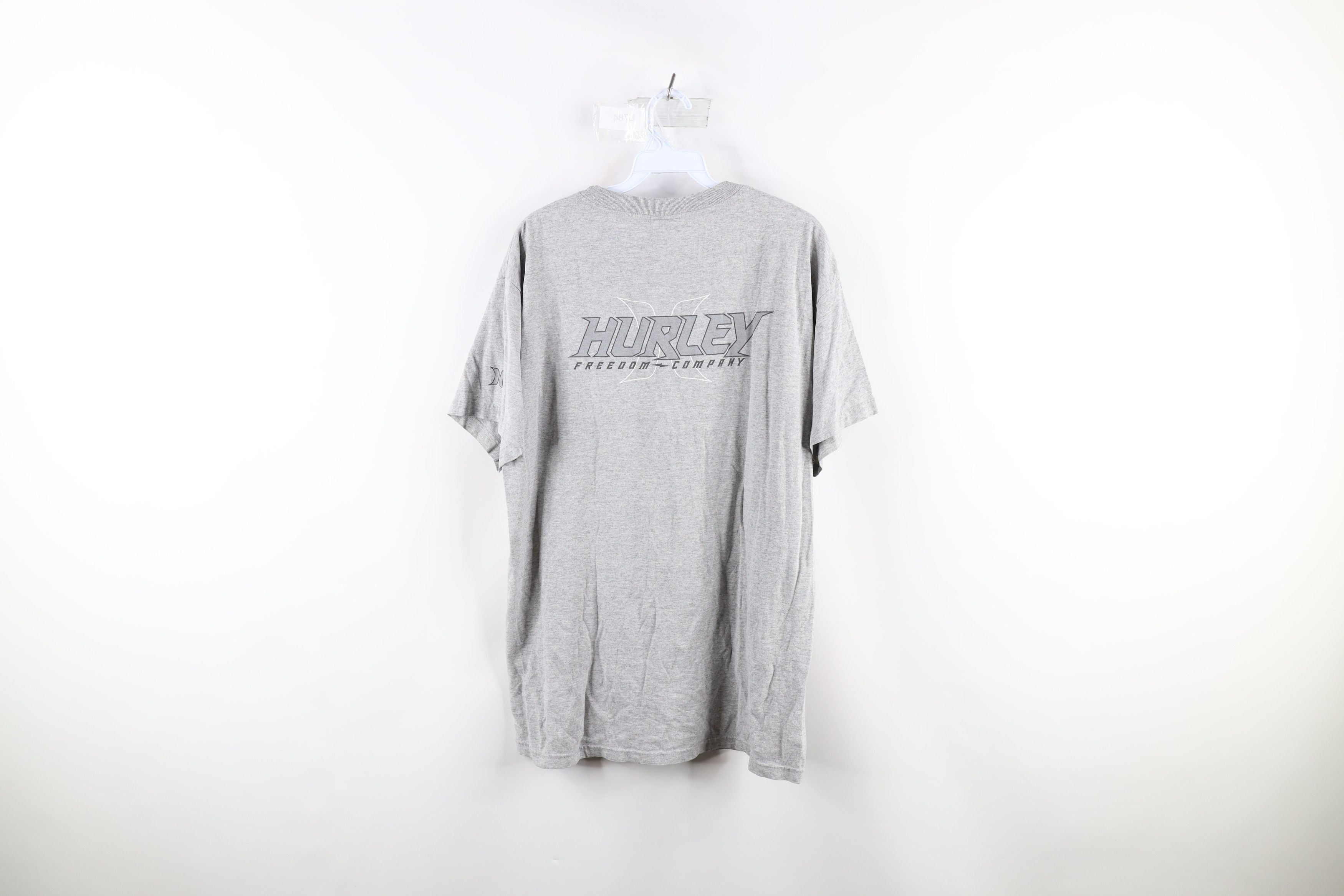 Hurley Vintage 90s Hurley Faded Surfing Short Sleeve T-Shirt Gray Size US L / EU 52-54 / 3 - 9 Thumbnail