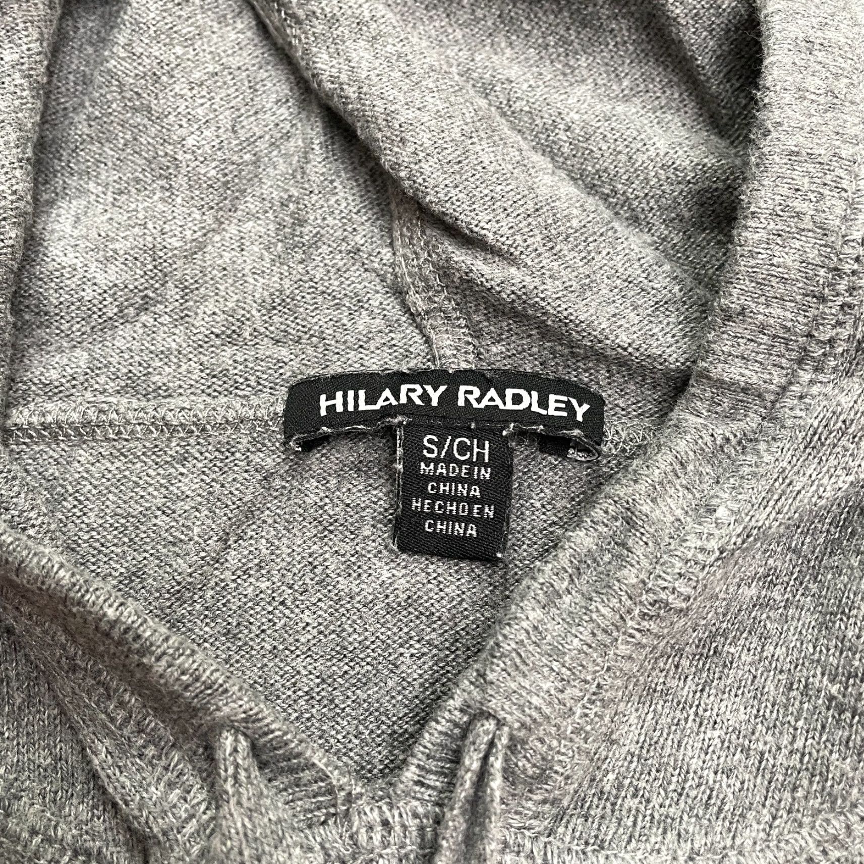 Vintage Hilary Radley Hoodie Pullover Womens Small Gray Lightweight Knit Cotton Nylon Viscose Logo Sweatshirt Casual Shirt? Size S / US 4 / IT 40 - 5 Thumbnail