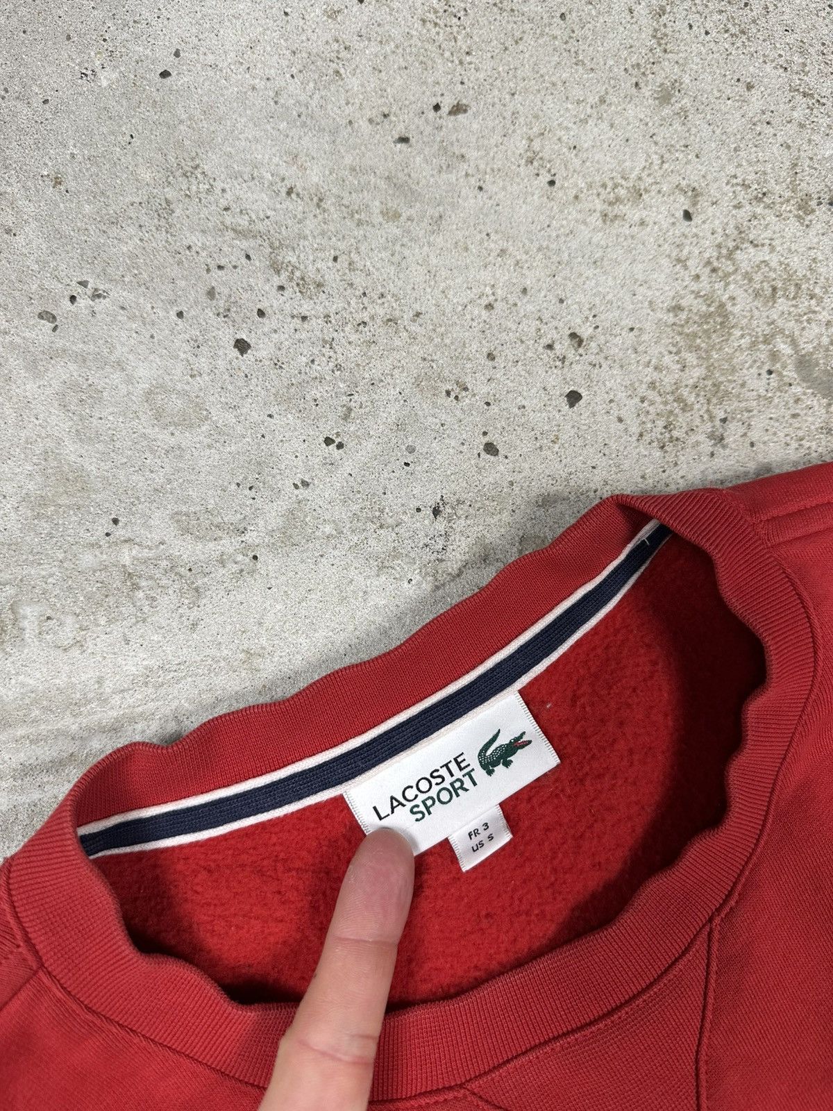 Lacoste × Vintage Vintage Y2K Lacoste Red Crewneck Jumper Small Logo Size US S / EU 44-46 / 1 - 6 Thumbnail