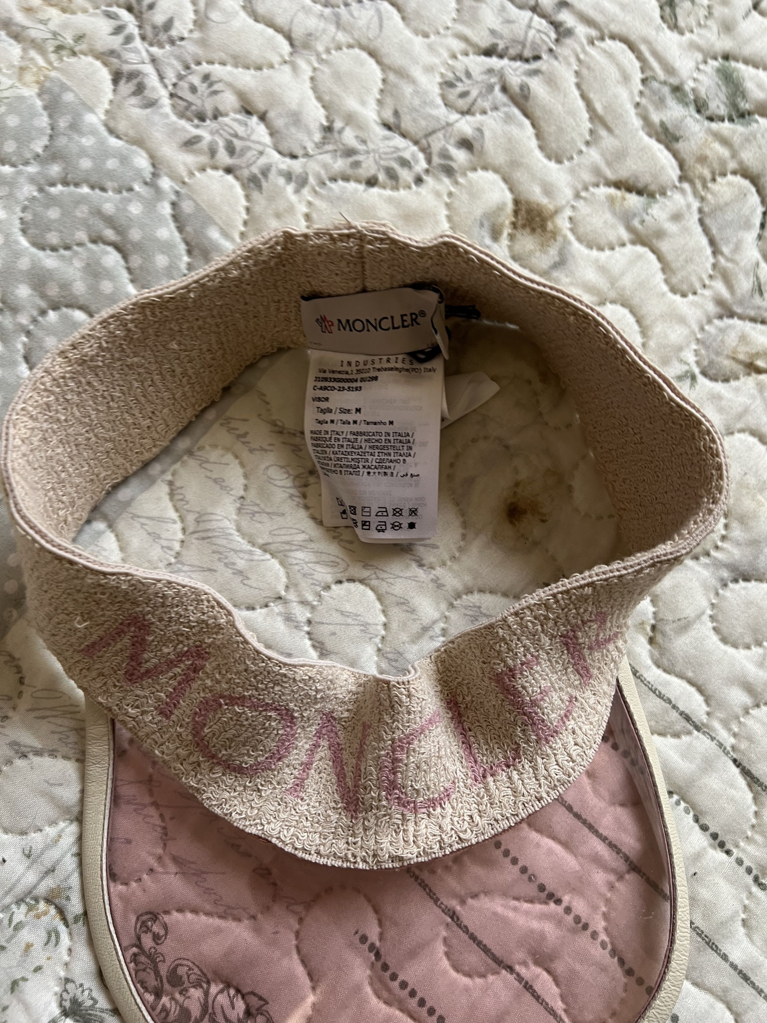 Moncler Moncler visor hat elastic bandage pink cap tennis logo band Size ONE SIZE - 12 Thumbnail