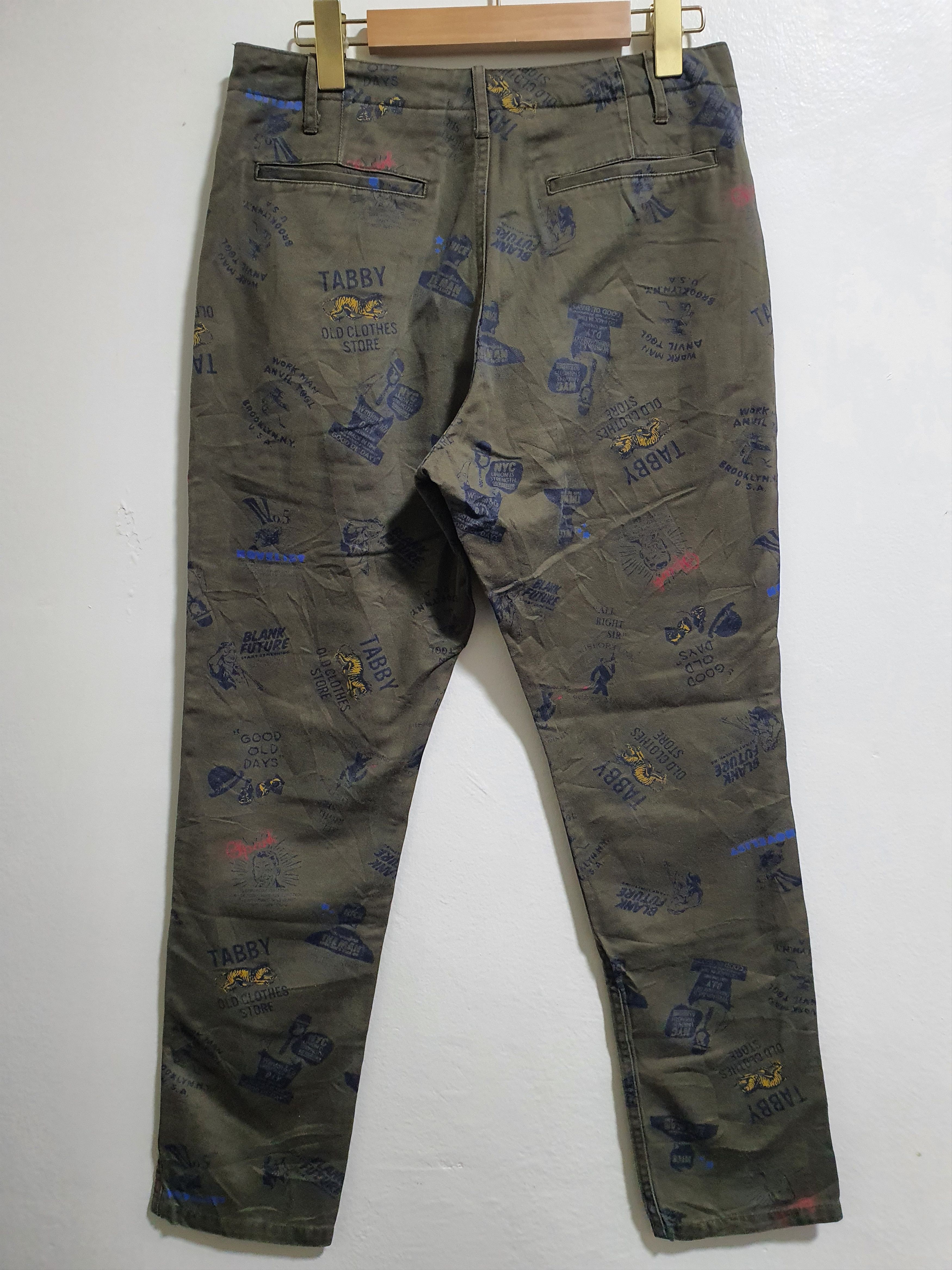 Japanese Brand × United Arrows UNITED ARROWS A DAY IN THE LIFE 29/37.5 FULL PRINT PANTS Size US 29 - 2 Thumbnail