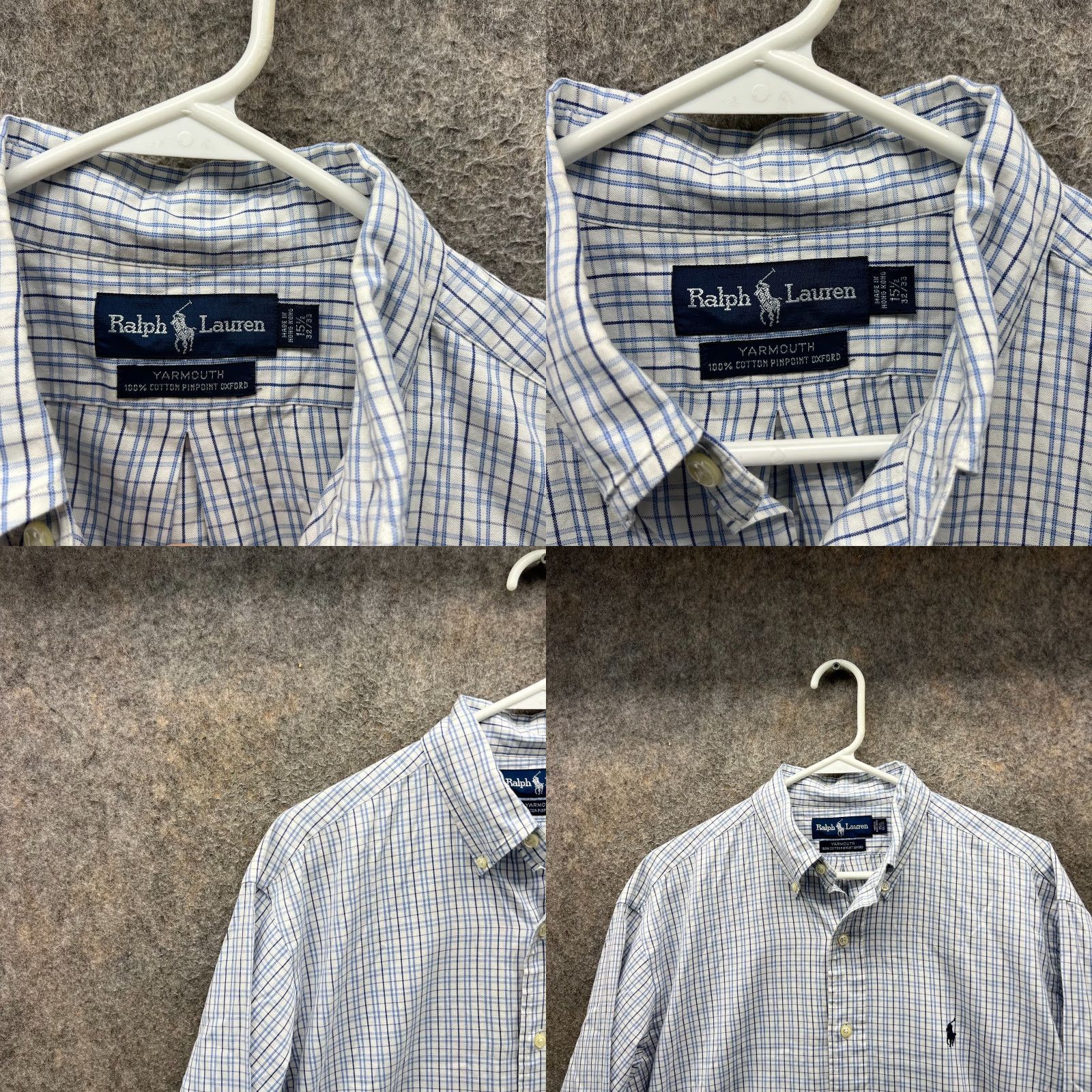 Polo Ralph Lauren Polo Ralph Lauren Shirt Mens 15.5 Blue Button-Down Oxford Yarmouth Button-Up Cap Sleeve? Size US L / EU 52-54 / 3 - 8 Thumbnail