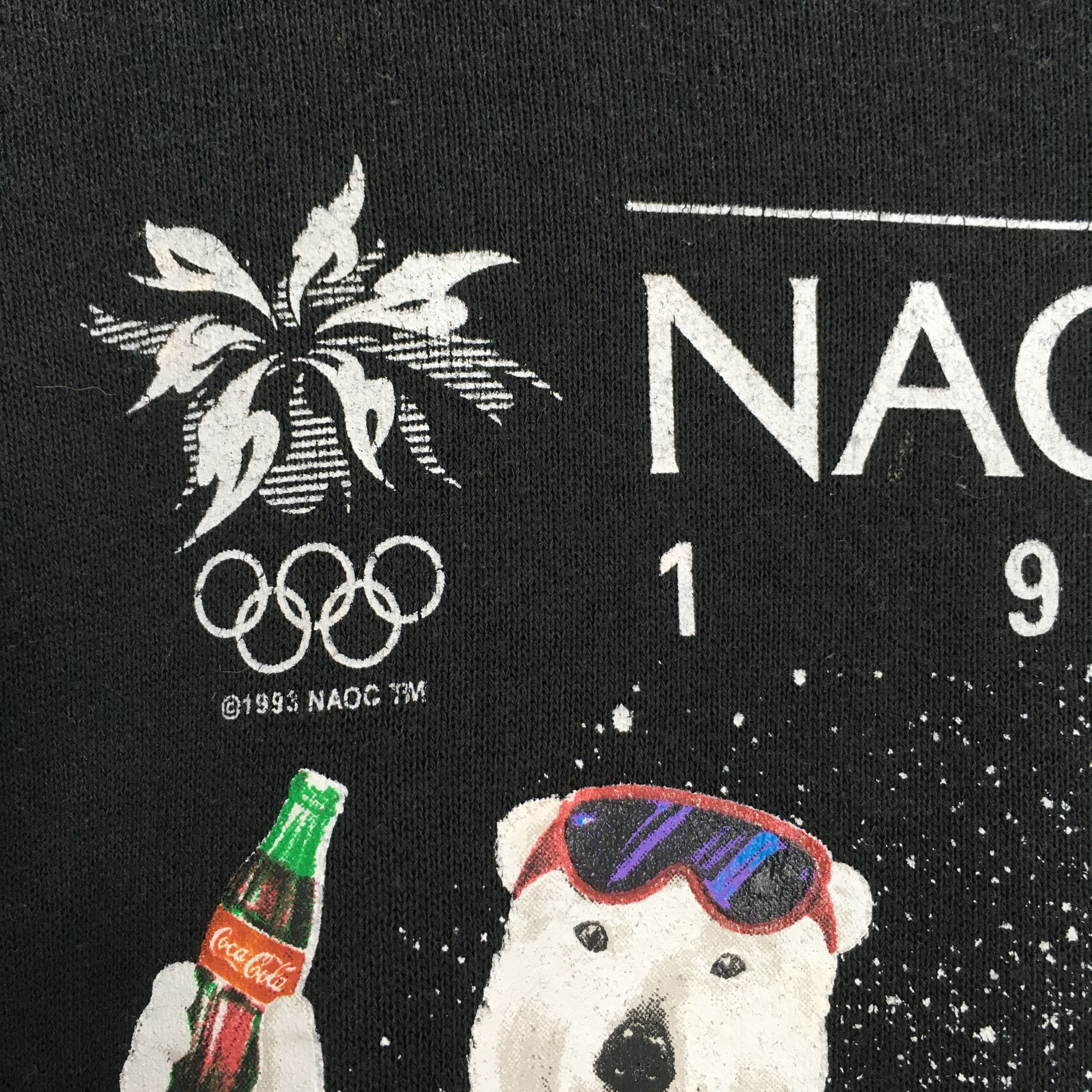 Coca Cola × USA Olympics × Vintage Vintage 90s Olympic Winter Game Nagano Bear Coke Sweatshirt Size US L / EU 52-54 / 3 - 4 Thumbnail