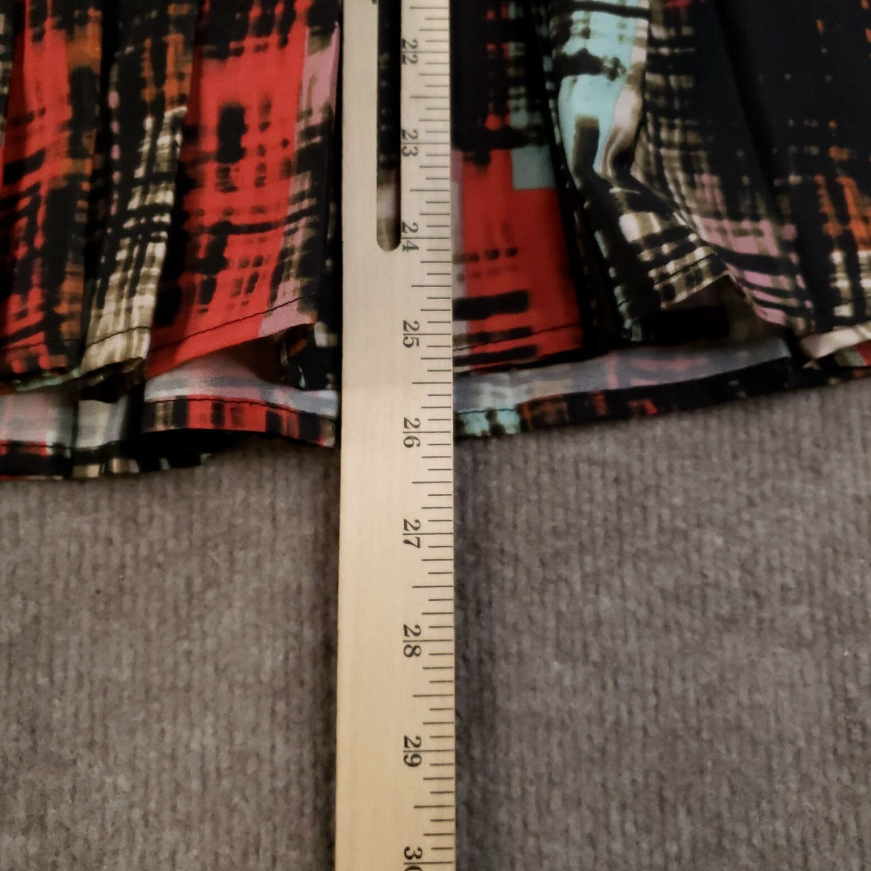 Anthropologie Anthropologie Skirt Women Size 4 Black Orange Pleated Pockets Casual Geometric Knee Length Size 27" / US 4 / IT 40 - 5 Thumbnail