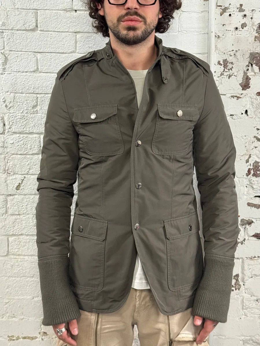 Dolce & Gabbana 2000s Dolce & Gabbana Officer Buttoned Khaki Olive Jacket Size US S / EU 44-46 / 1 - 2 Thumbnail