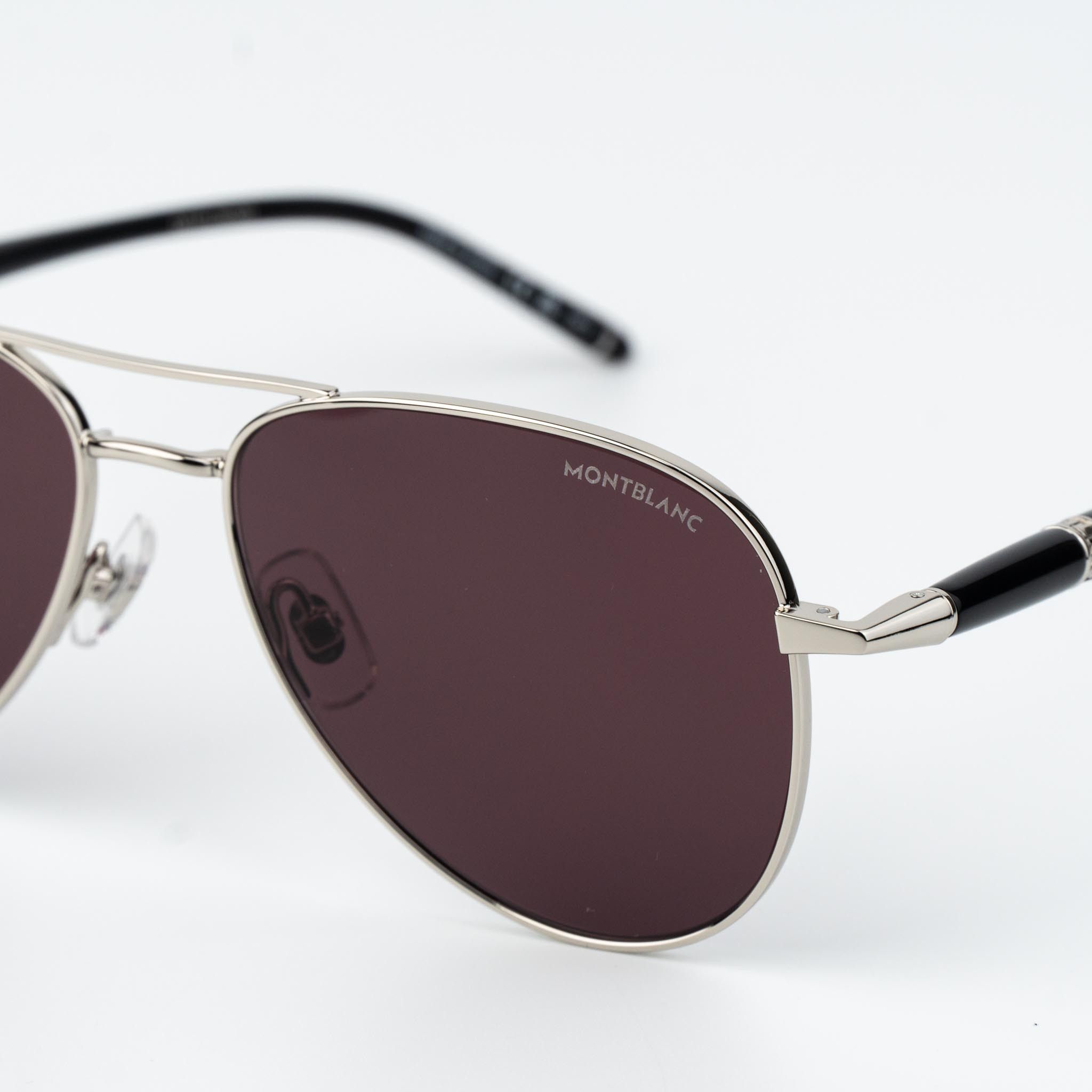 Montblanc Montblanc Men Sunglasses Pilot MB0345S 002 NEW AUTHENTIC Size ONE SIZE - 4 Thumbnail
