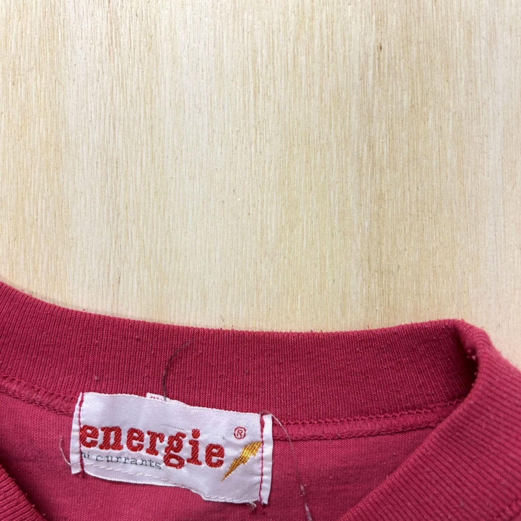 Energie VINTAGE Energie Shirt Womens Medium Pink Cropped Crochet Hem Short Sleeve Tee Size M / US 6-8 / IT 42-44 - 3 Thumbnail