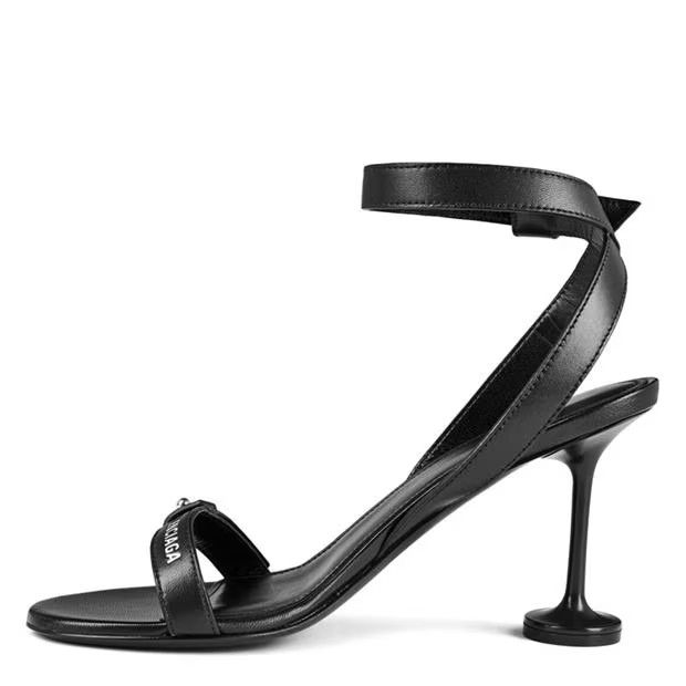 Balenciaga o1g2r1mq0924 Leather Sandals in Black Size US 8 / IT 38 - 2 Thumbnail