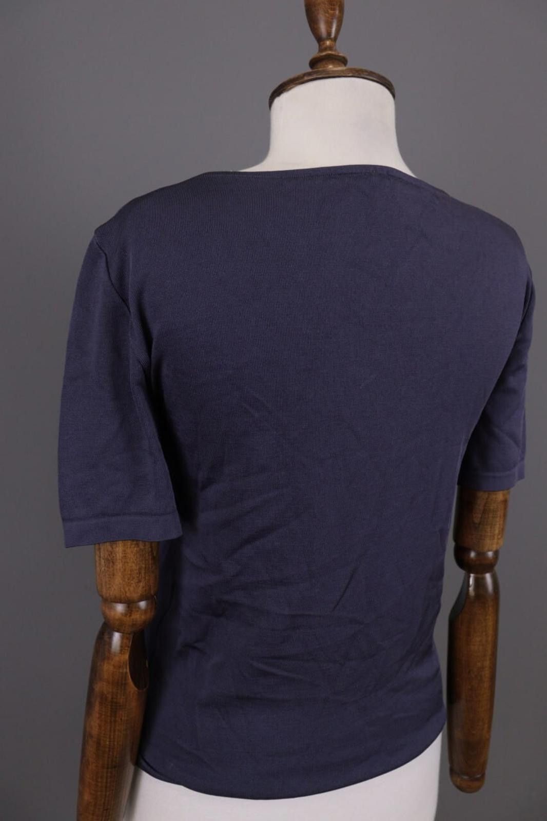 Wolford Wolford Blue Short Sleeve Stretch Top Shirt Size L Size L / US 10 / IT 46 - 12 Thumbnail
