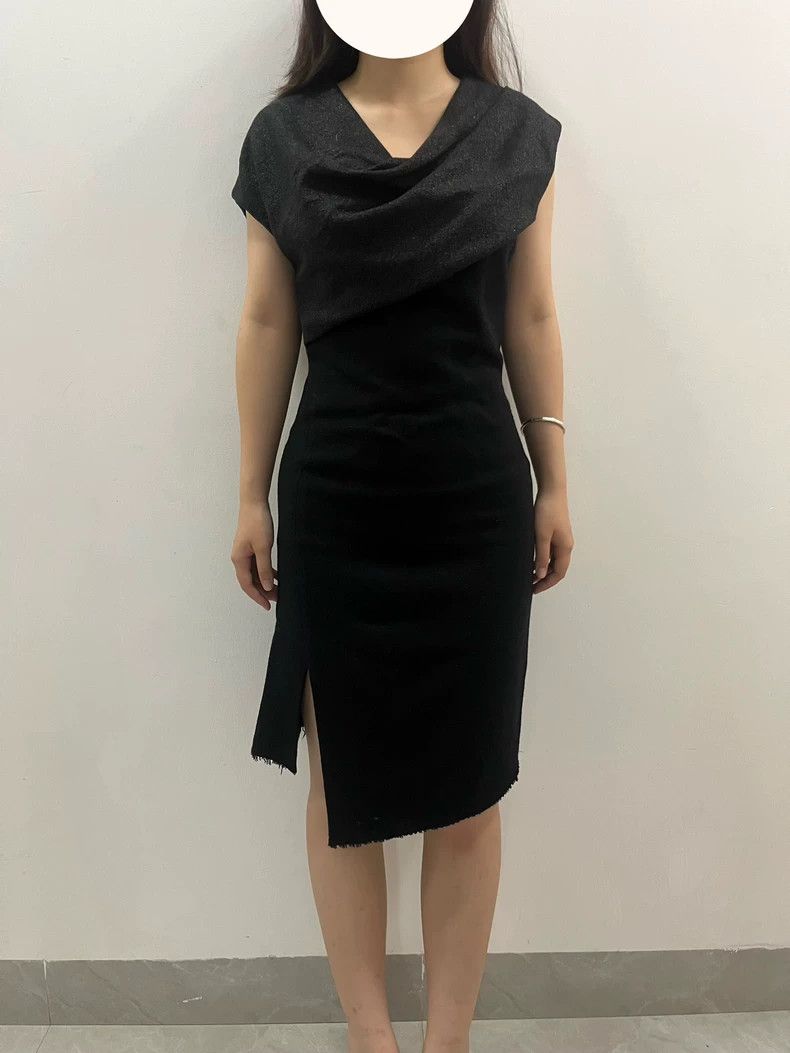 HELMUT LANG size0 Black Alien Fit dress