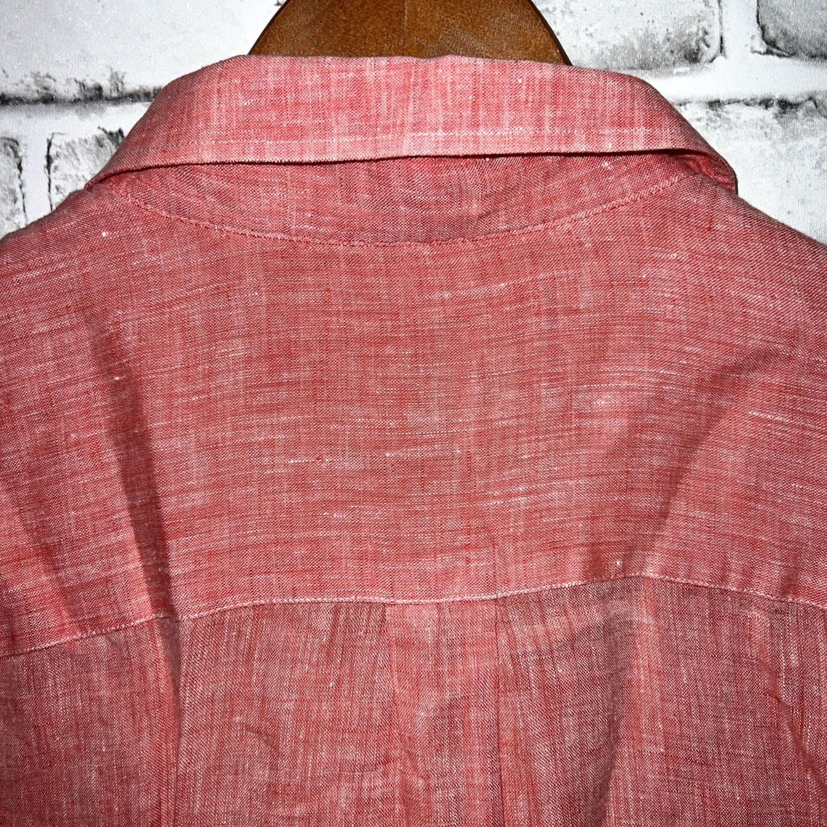 Peter Millar Peter Millar Pink 100% Linen Button-Up Shirt Mens Size L Size US L / EU 52-54 / 3 - 5 Thumbnail